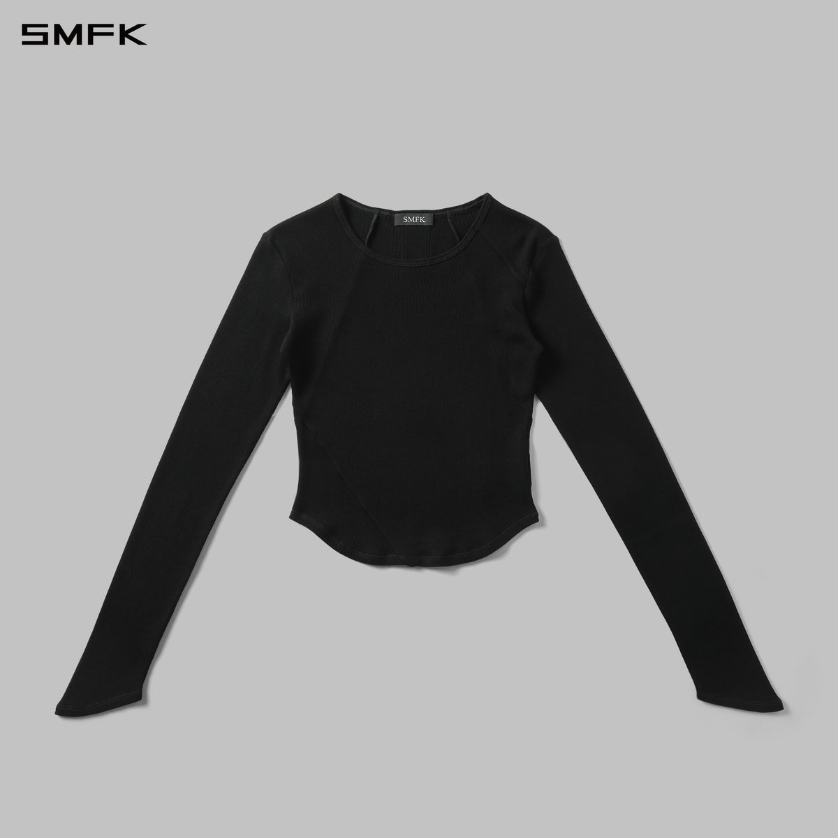 VINTAGE NOMADIC ROUND NECK DIVA LONG-SLEEVED SHORT TOP/WOOL WILD BLACK