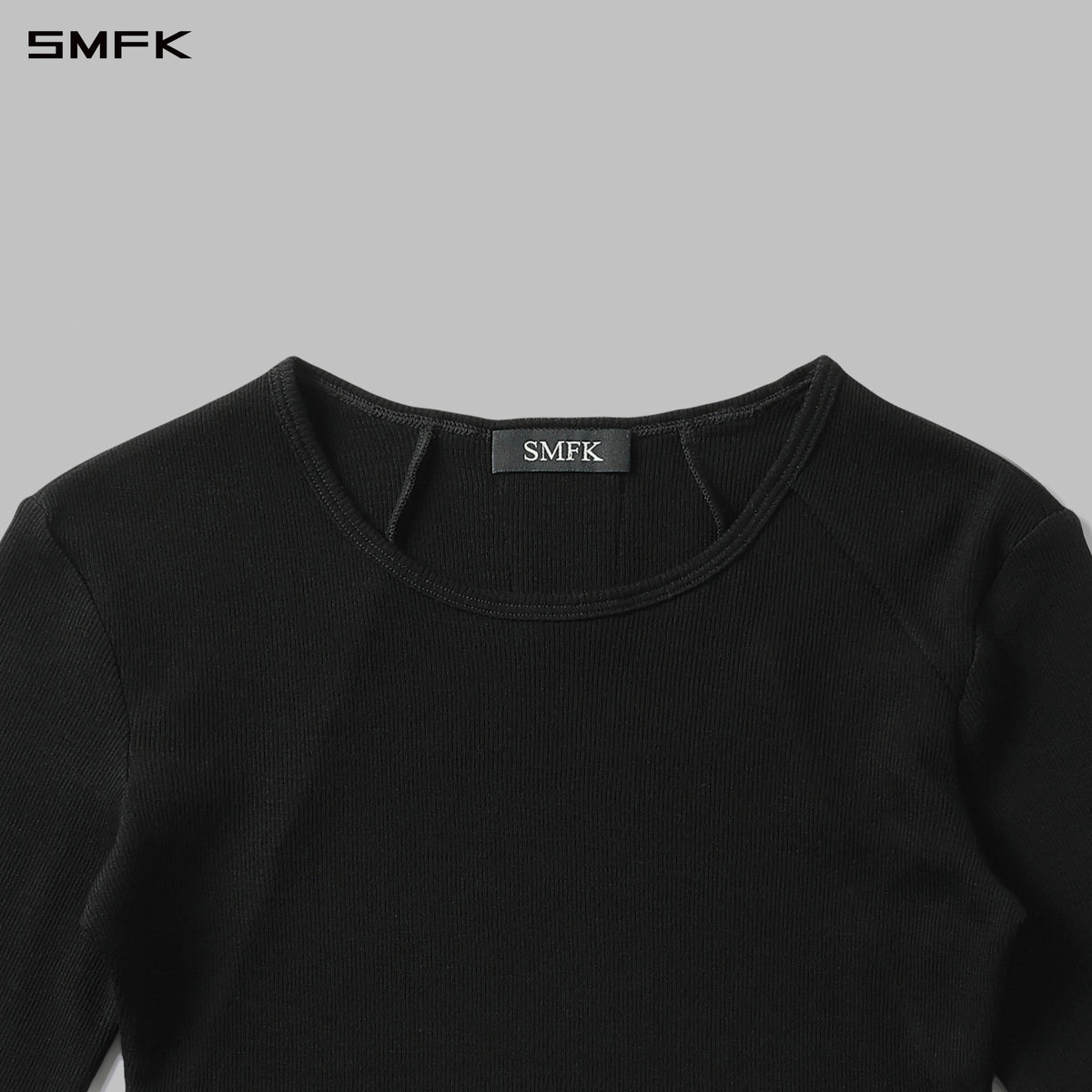VINTAGE NOMADIC ROUND NECK DIVA LONG-SLEEVED SHORT TOP/WOOL WILD BLACK