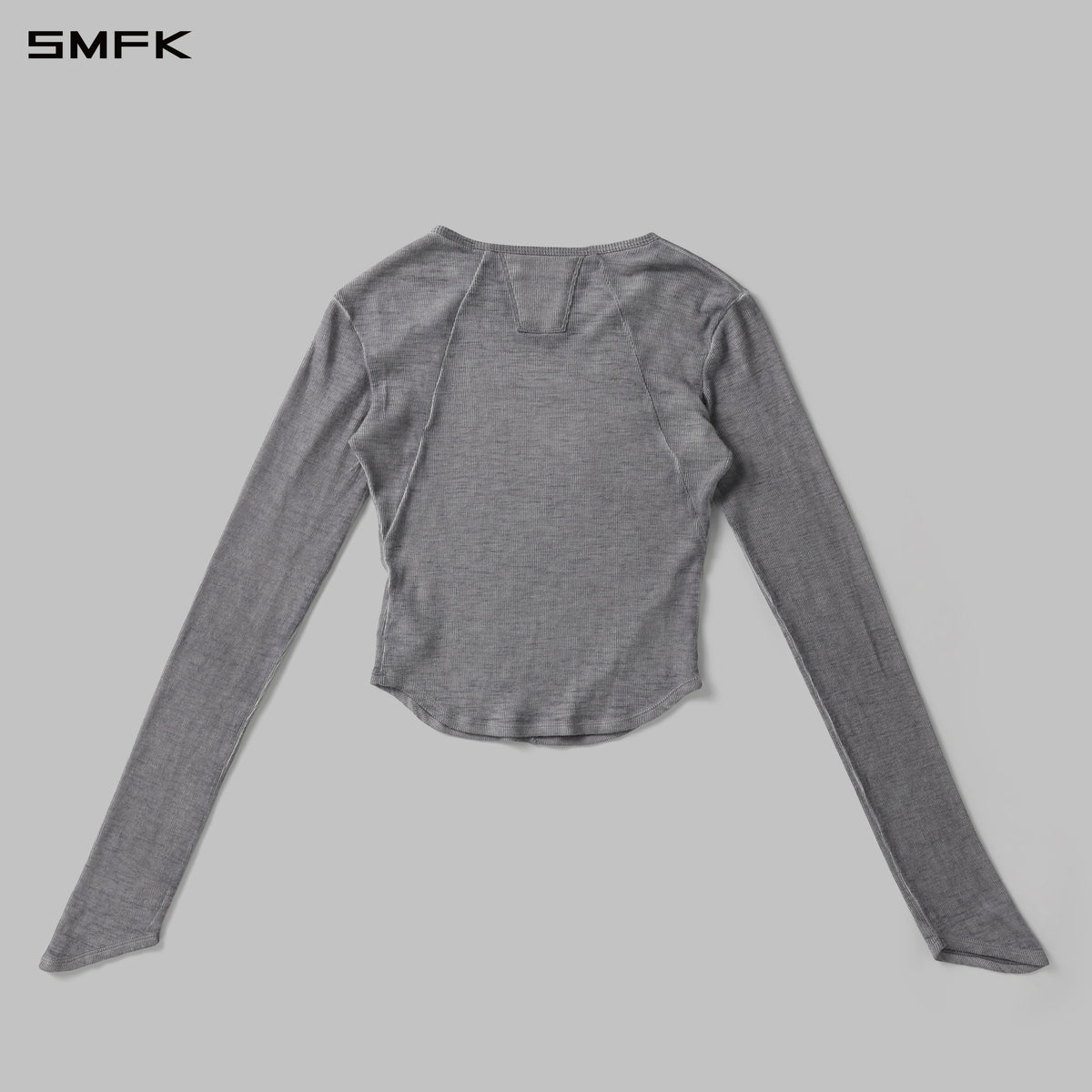VINTAGE NOMADIC ROUND NECK DIVA LONG-SLEEVED SHORT TOP/WOOL STORM GREY