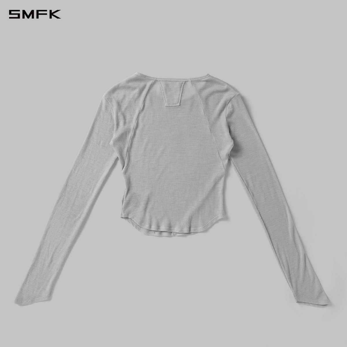 VINTAGE NOMADIC ROUND NECK DIVA LONG-SLEEVED SHORT TOP/WOOL WHITE GREY