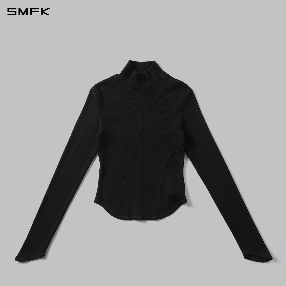 VINTAGE NOMADIC HIGH NECK DIVA LONG-SLEEVED TOP/WOOL WILD BLACK