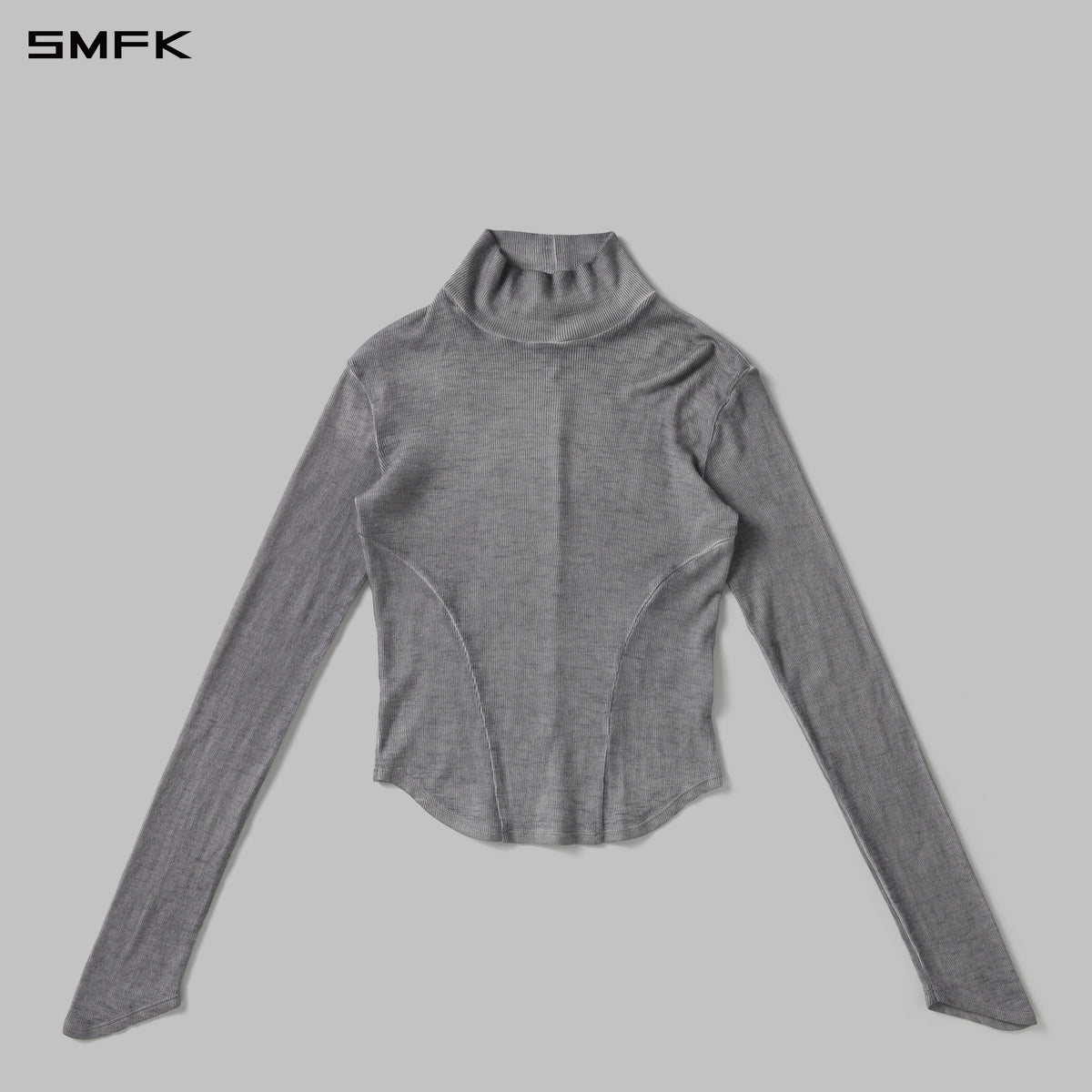 VINTAGE NOMADIC HIGH NECK DIVA LONG-SLEEVED TOP/WOOL STORM GREY
