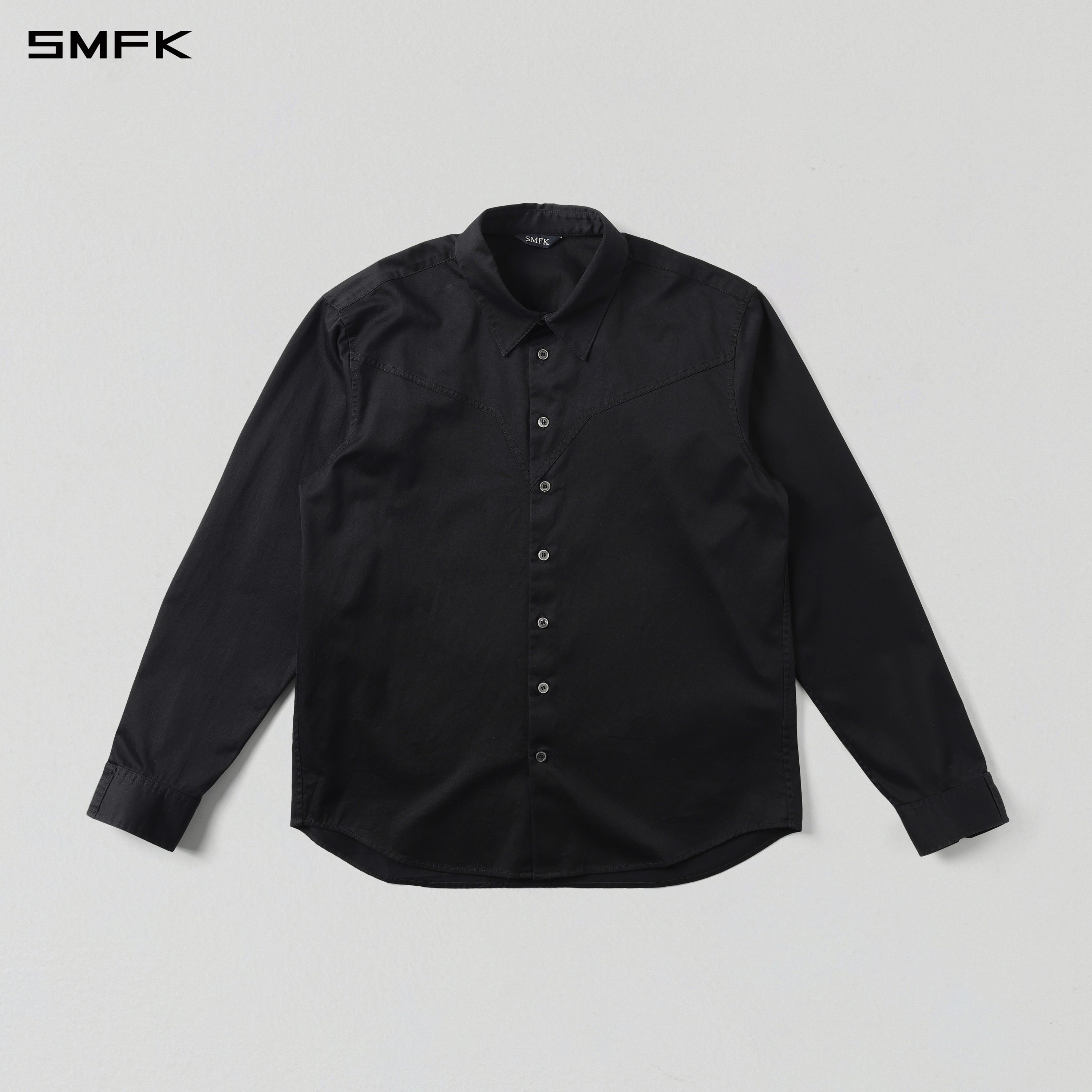 PERMANENT FORMAL SHIRT/COMBED COOTTON/U MIDNIGHT BLACK