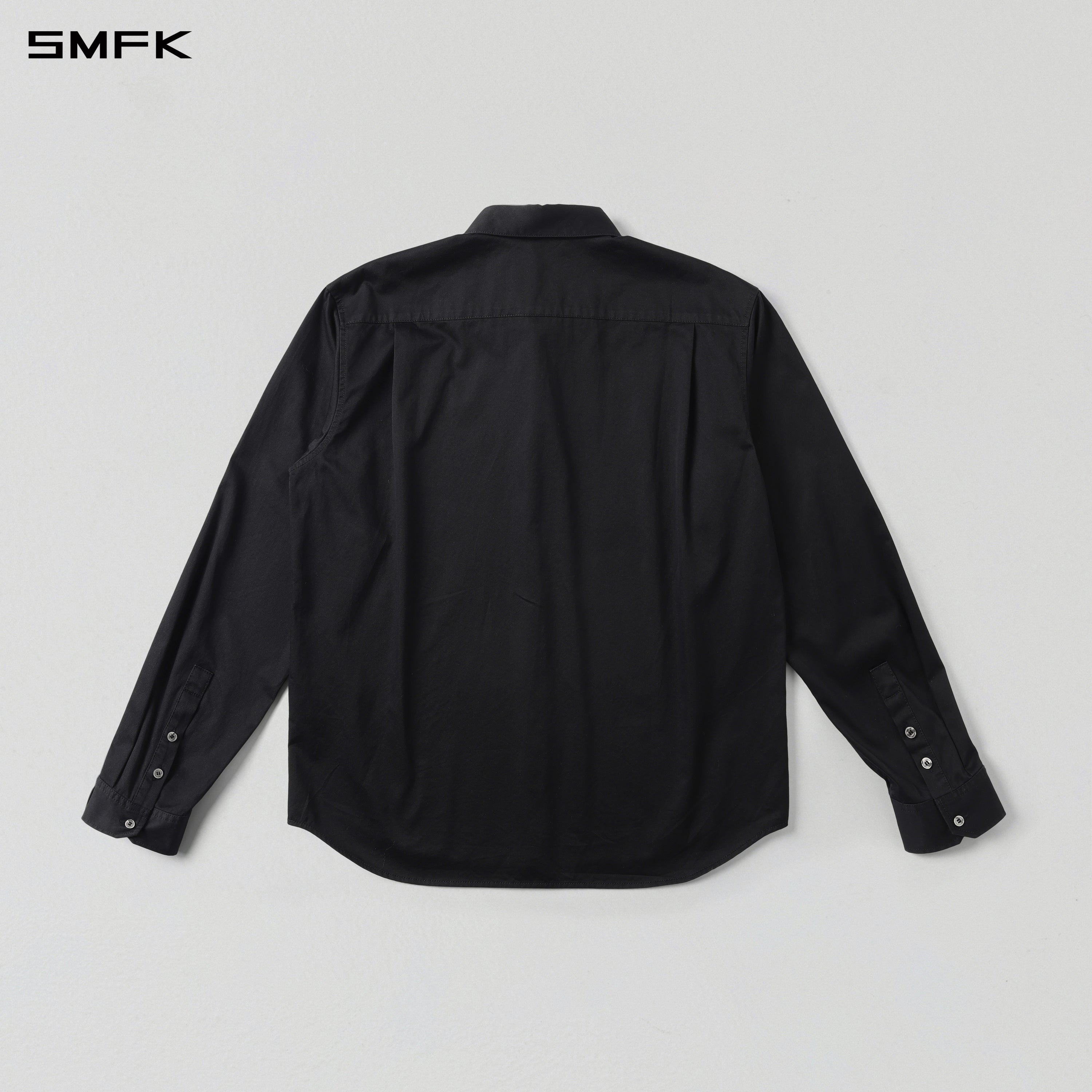 PERMANENT FORMAL SHIRT/COMBED COOTTON/U MIDNIGHT BLACK
