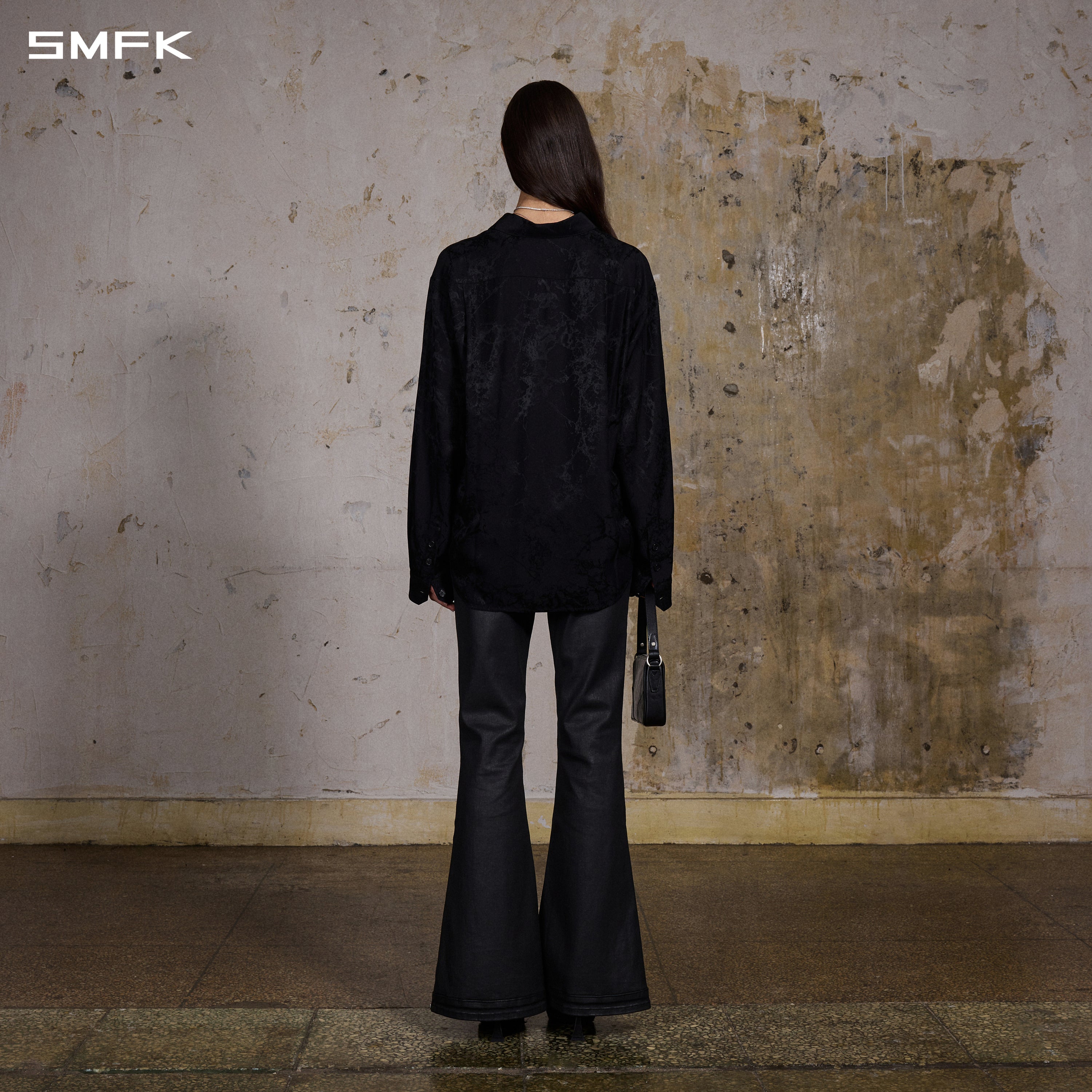 PERMANENT FORMAL SHIRT/ACETATE+VISCOSE/U MIDNIGHT BLACK