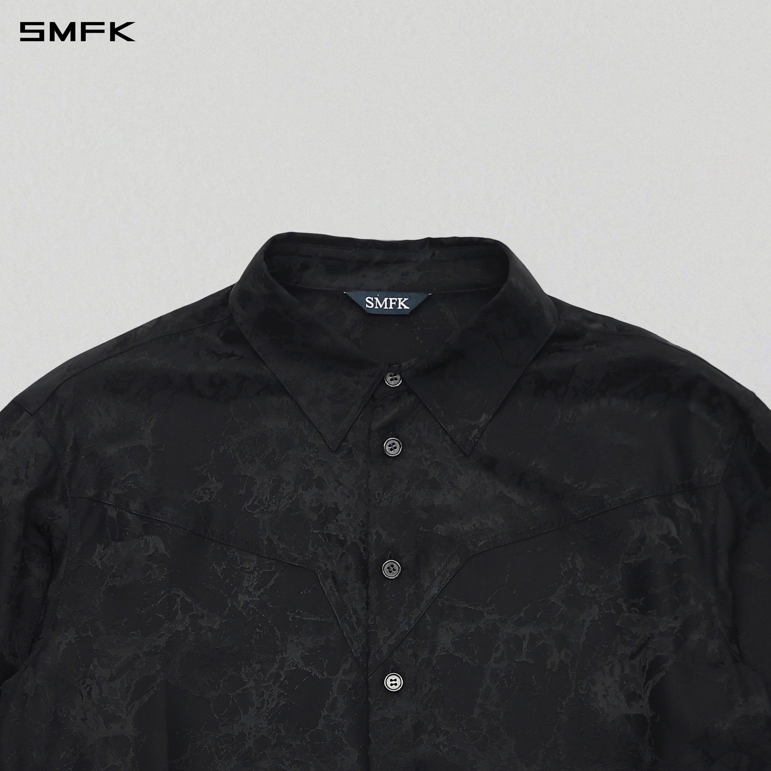 PERMANENT FORMAL SHIRT/ACETATE+VISCOSE/U MIDNIGHT BLACK