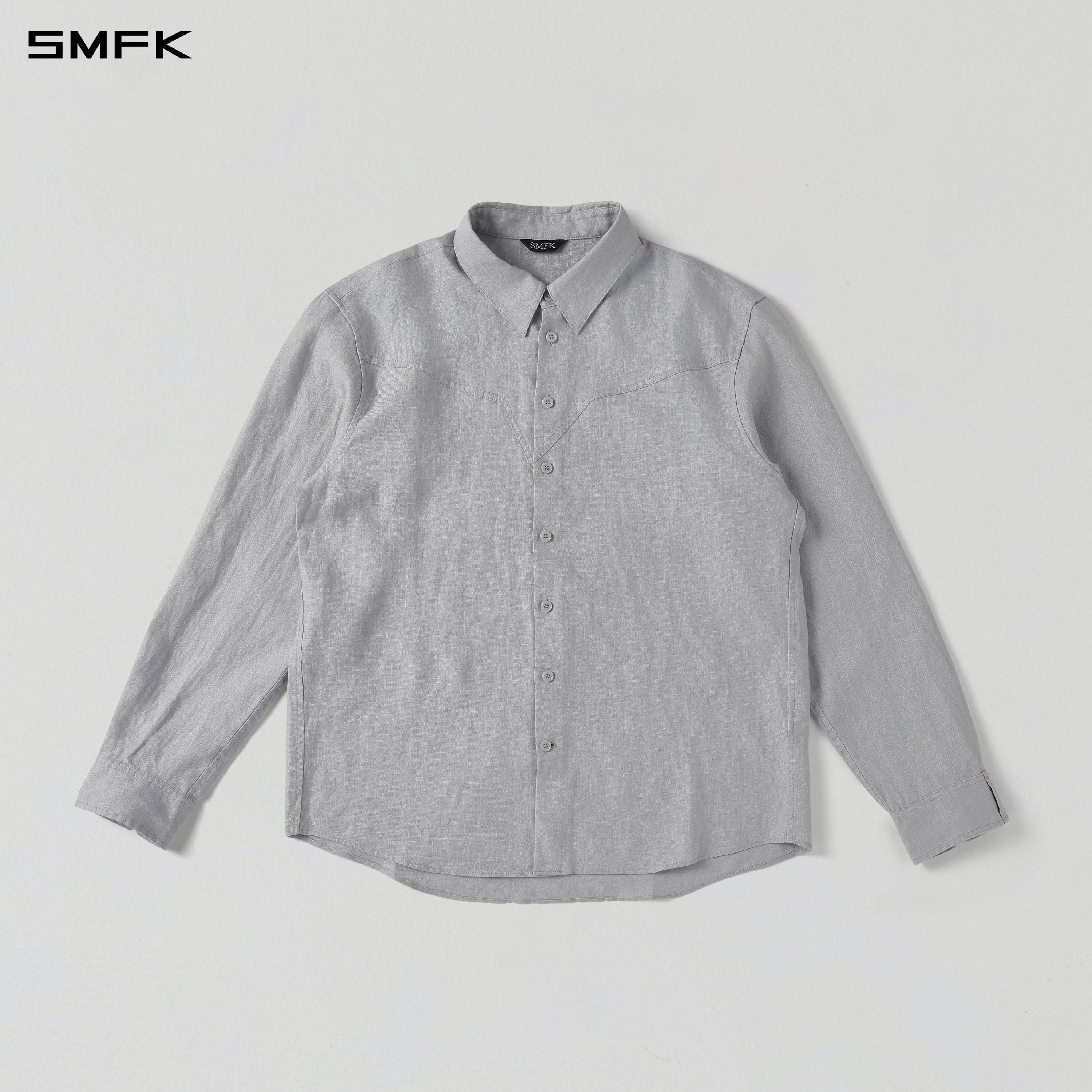 PERMANENT FORMAL SHIRT/LINEN/U LINEN GREY