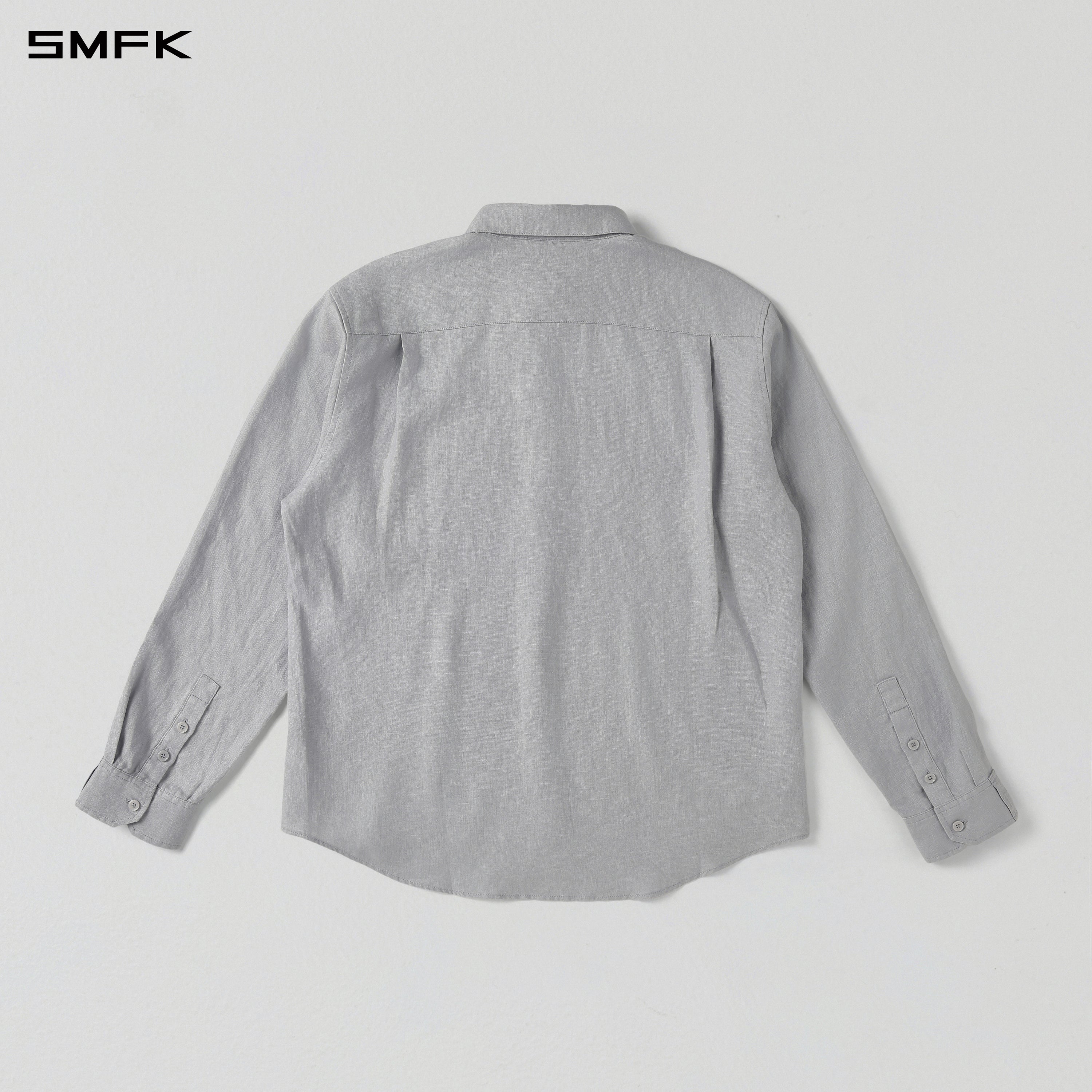 PERMANENT FORMAL SHIRT/LINEN/U LINEN GREY