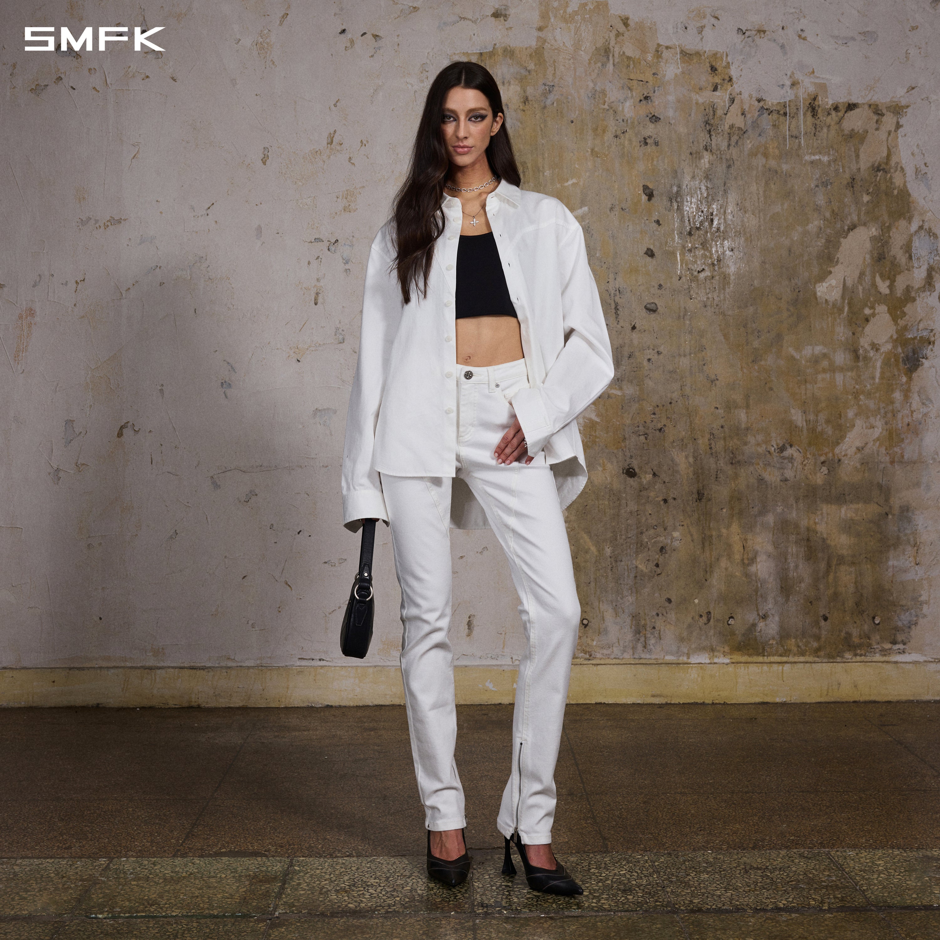 PERMANENT FORMAL SHIRT/COMBED COOTTON/U CLOUD WHITE