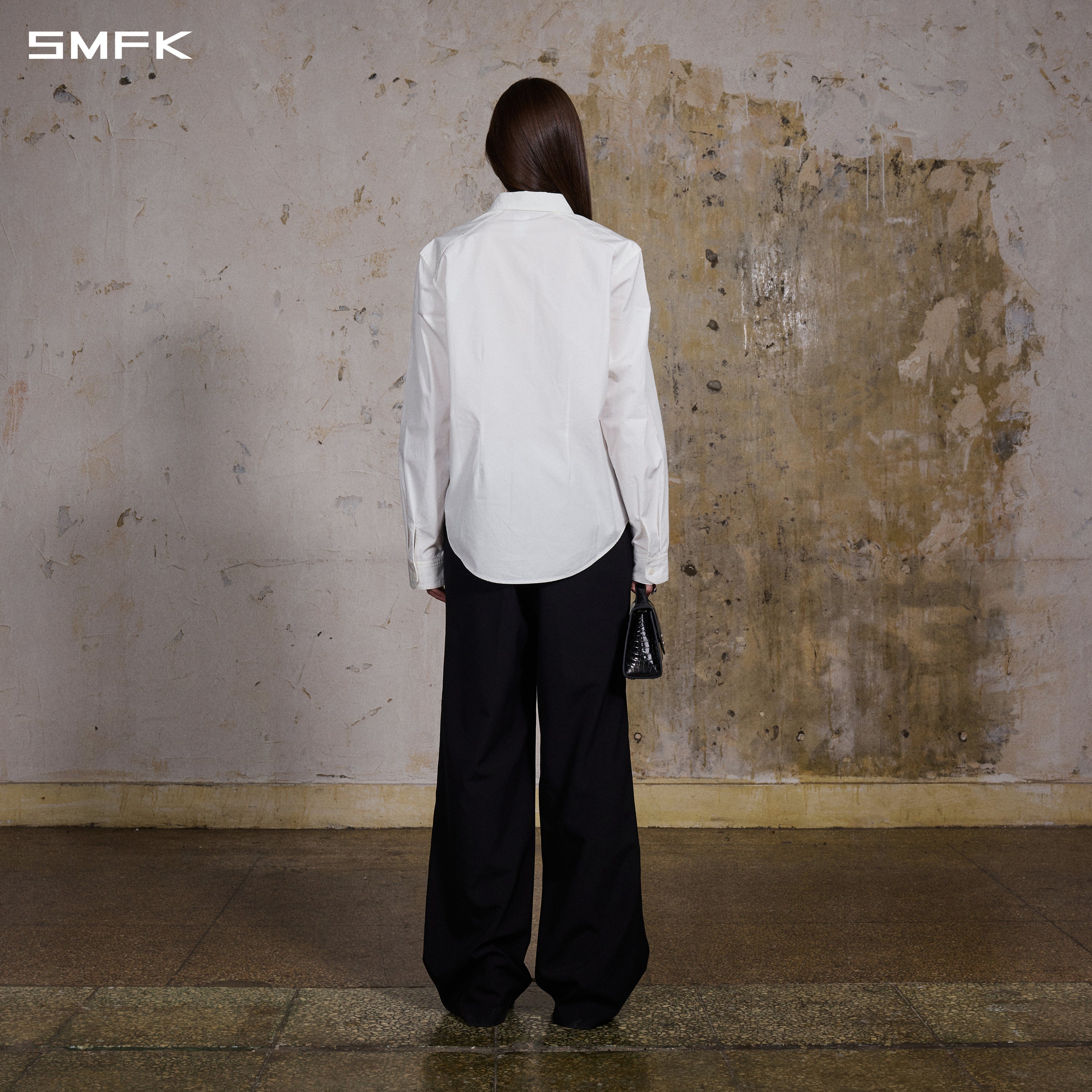 PERMANENT SLIM FORMAL SHIRT/COMBED COTTON/U CLOUD WHITE