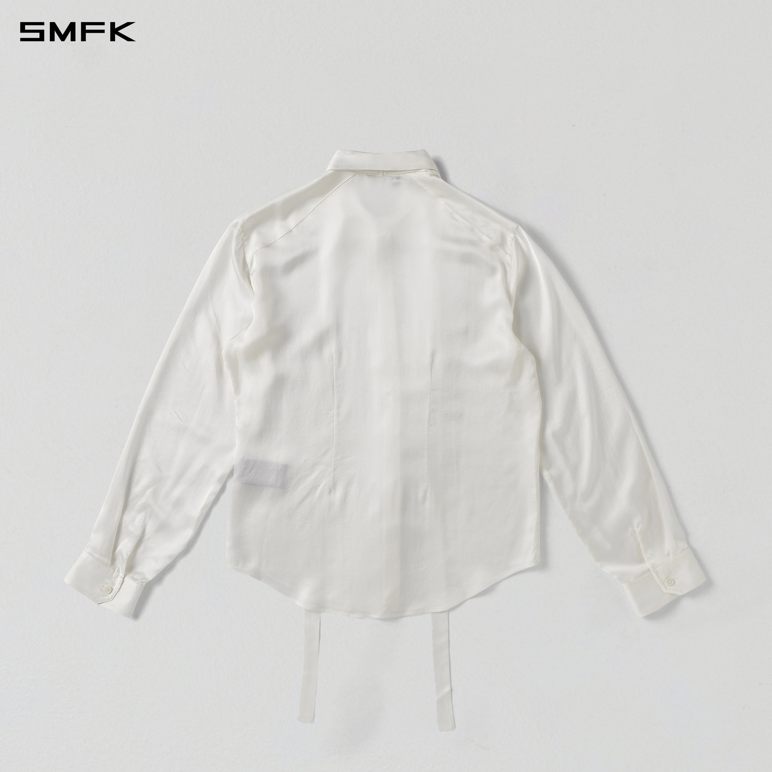 MIRAGE SIREN MIST SLIM EVENING SHIRT/RAYON+MODAL + ACETATE + SILK/U CLOUD WHITE