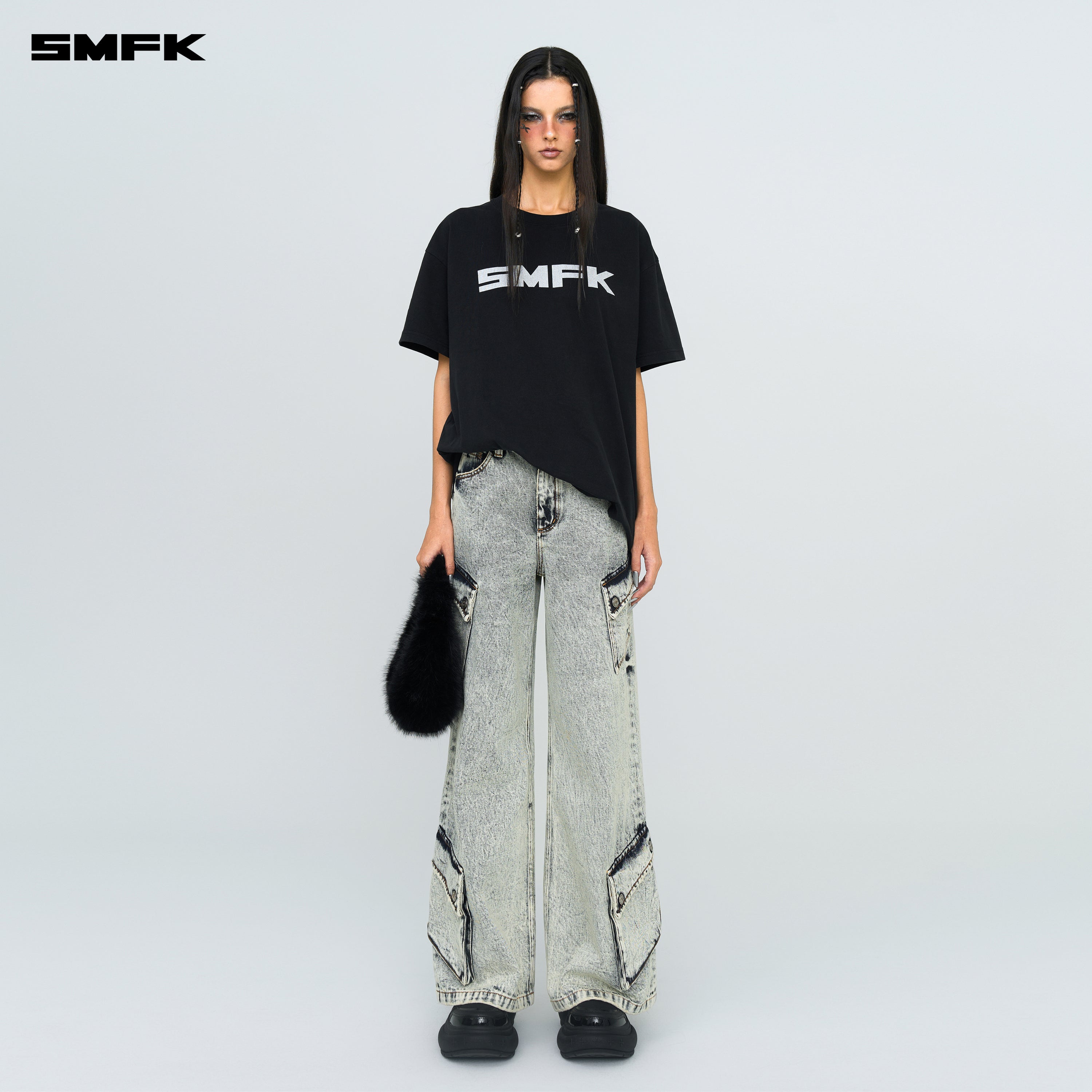 FUTURE SMFK Logo Standard Loose Tee Black