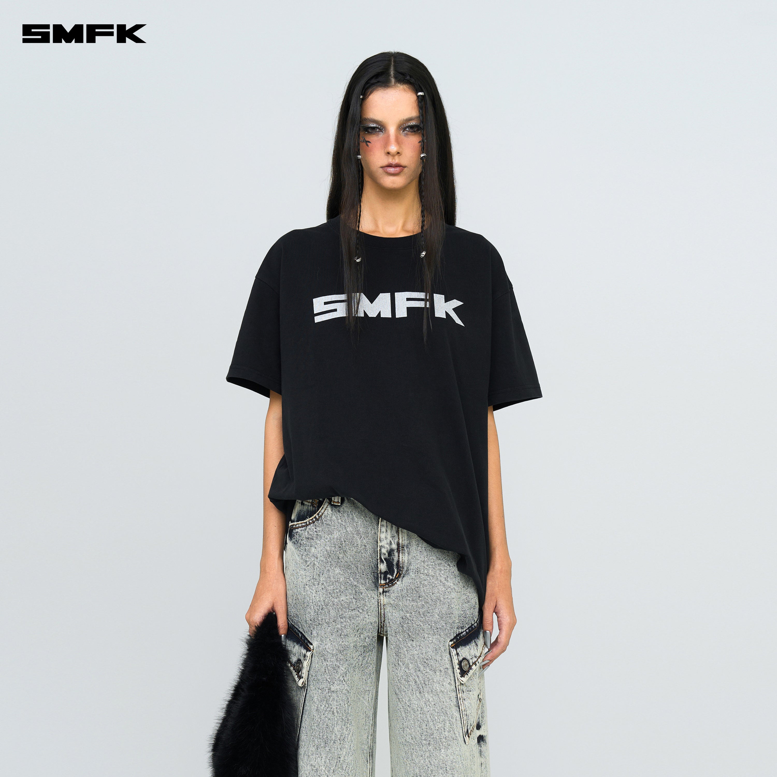 FUTURE SMFK Logo Standard Loose Tee Black