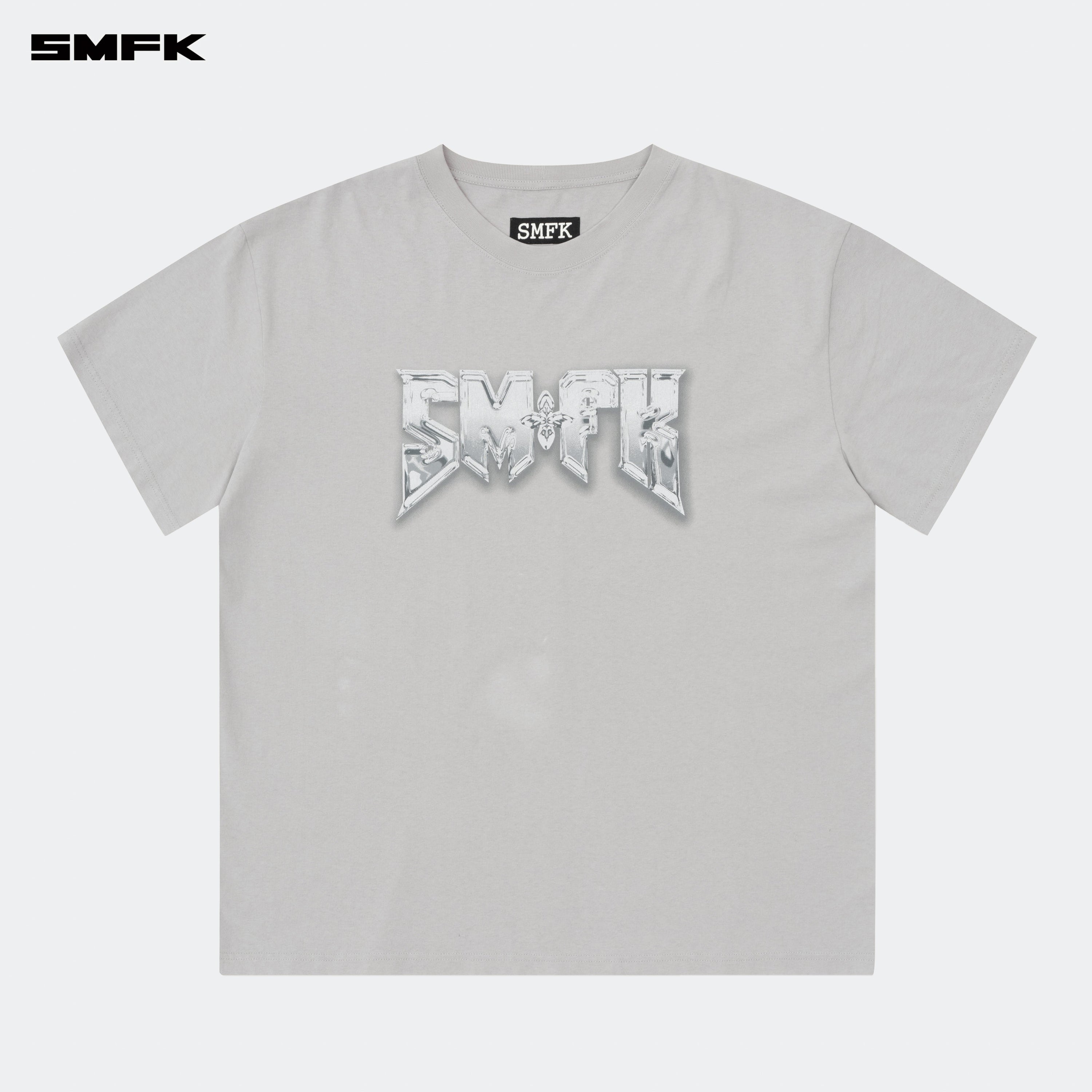 コンパス SMFK メタル ロック ルーズ T シャツ グレー