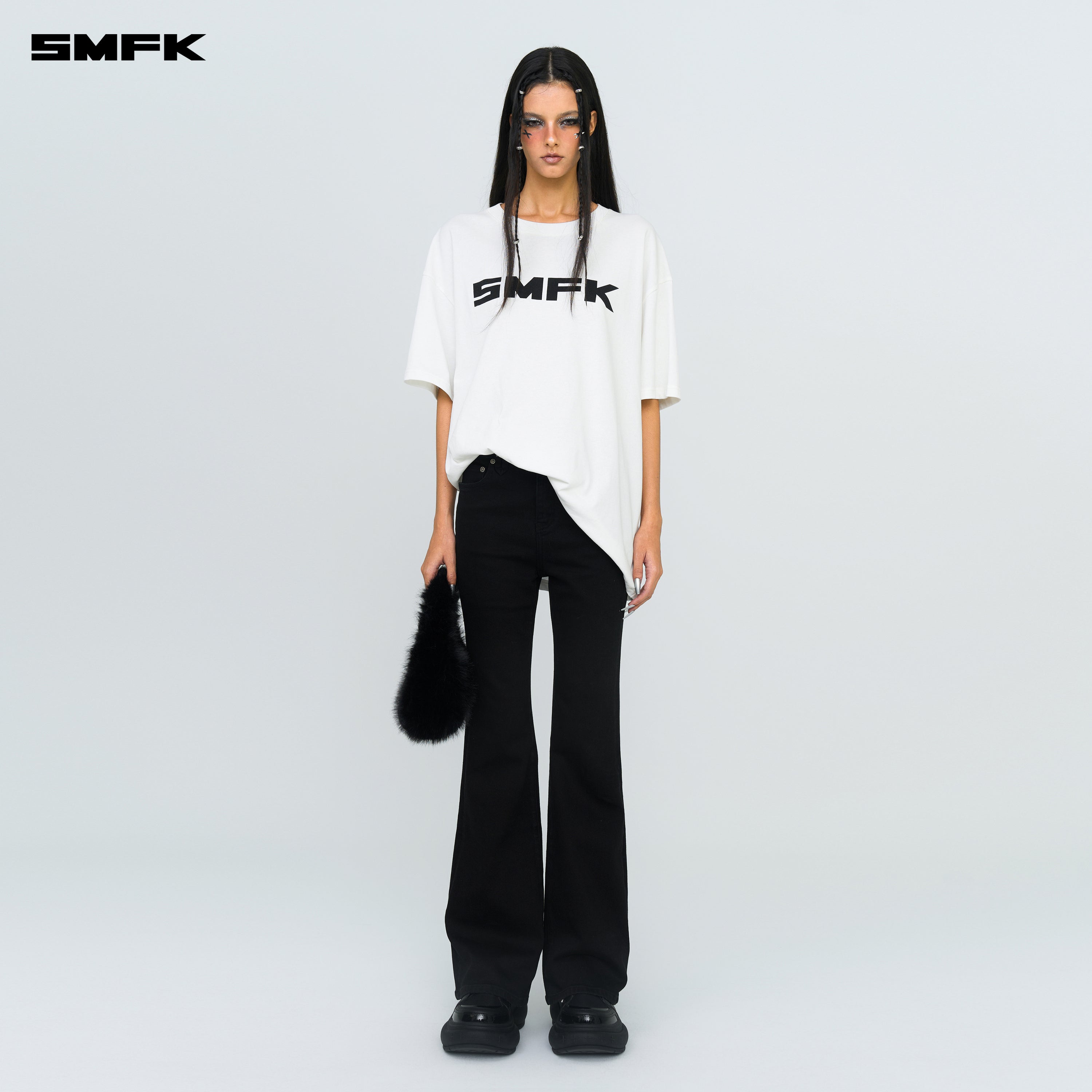 FUTURE SMFK Logo Standard Loose Tee White