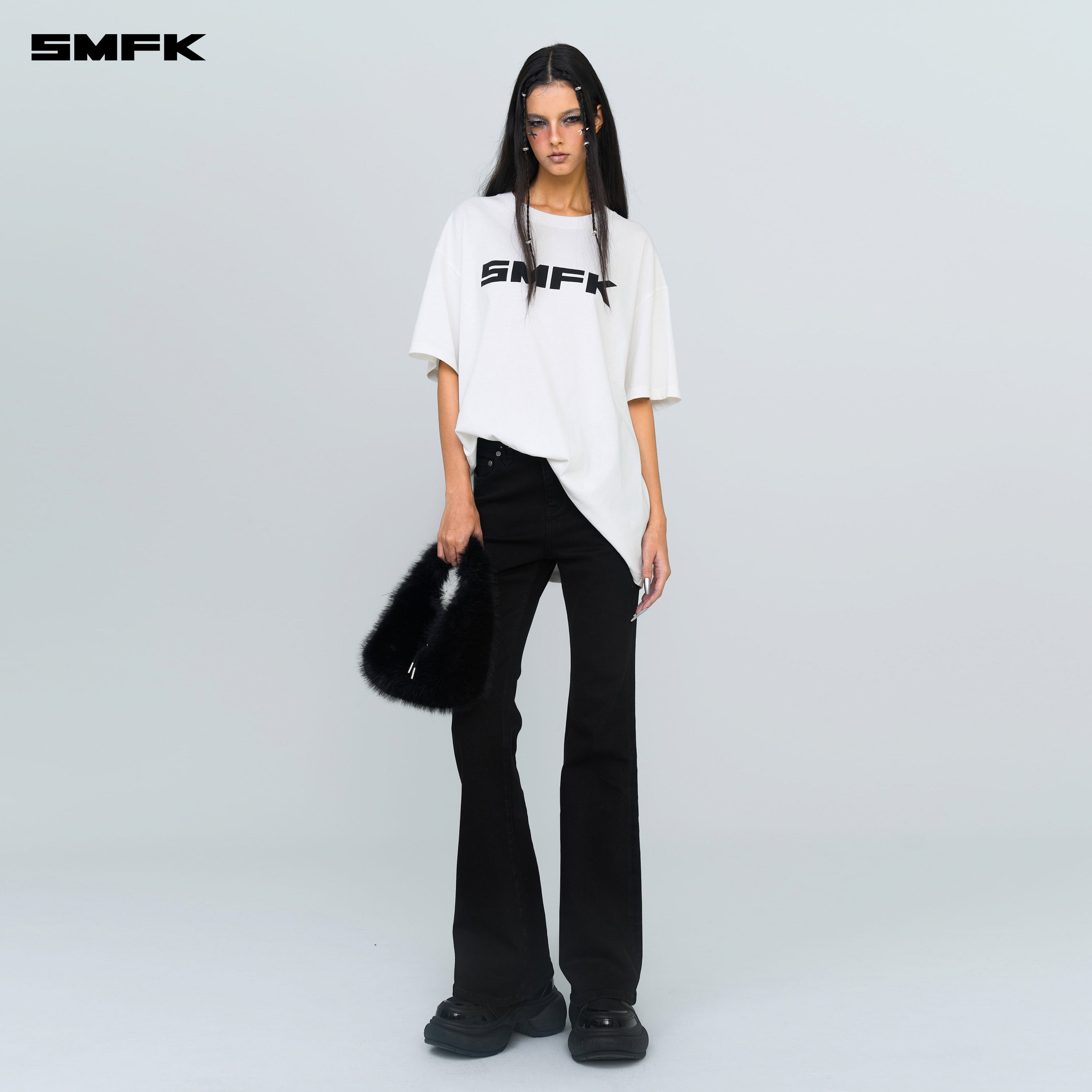 FUTURE SMFK Logo Standard Loose Tee White