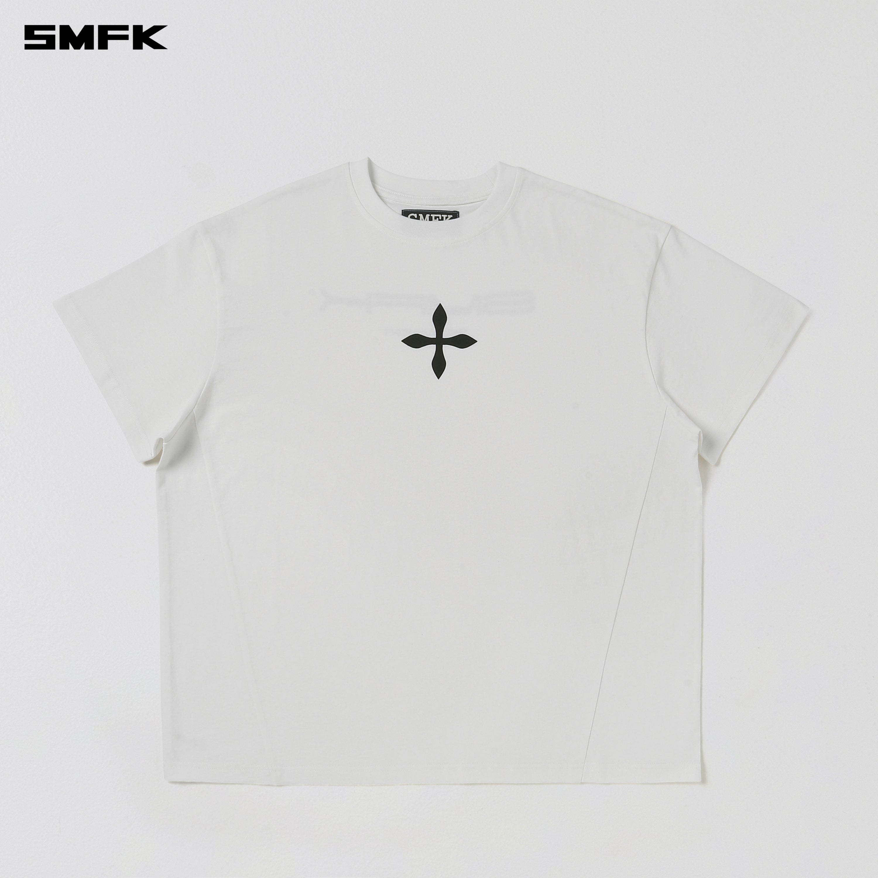 COMPASS MODE MASSIVE TEE-MAGNOLIA/COTTON CLOUD WHITE