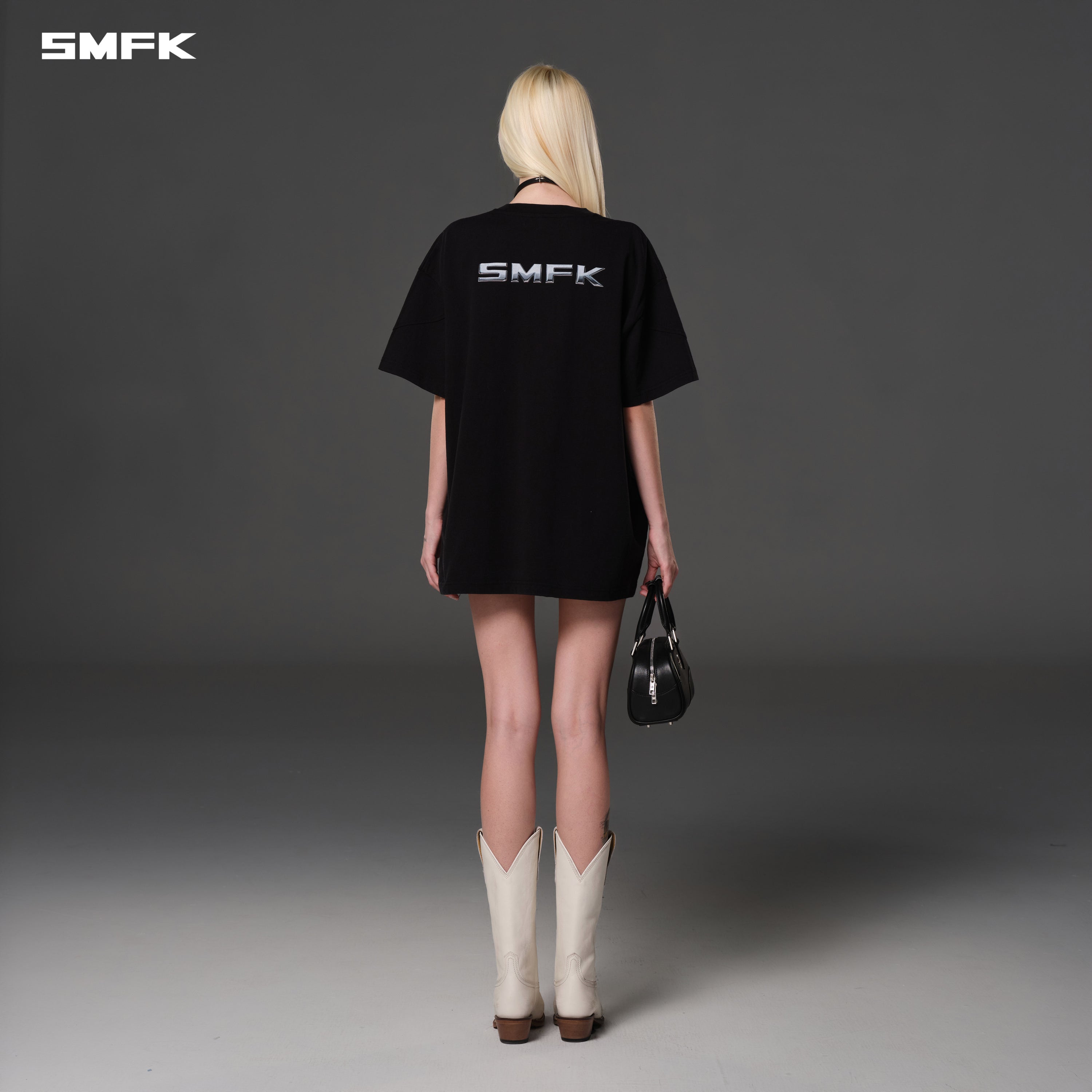 FUTURE REFLECTION LOOSE TEE/COTTON WILD BLACK