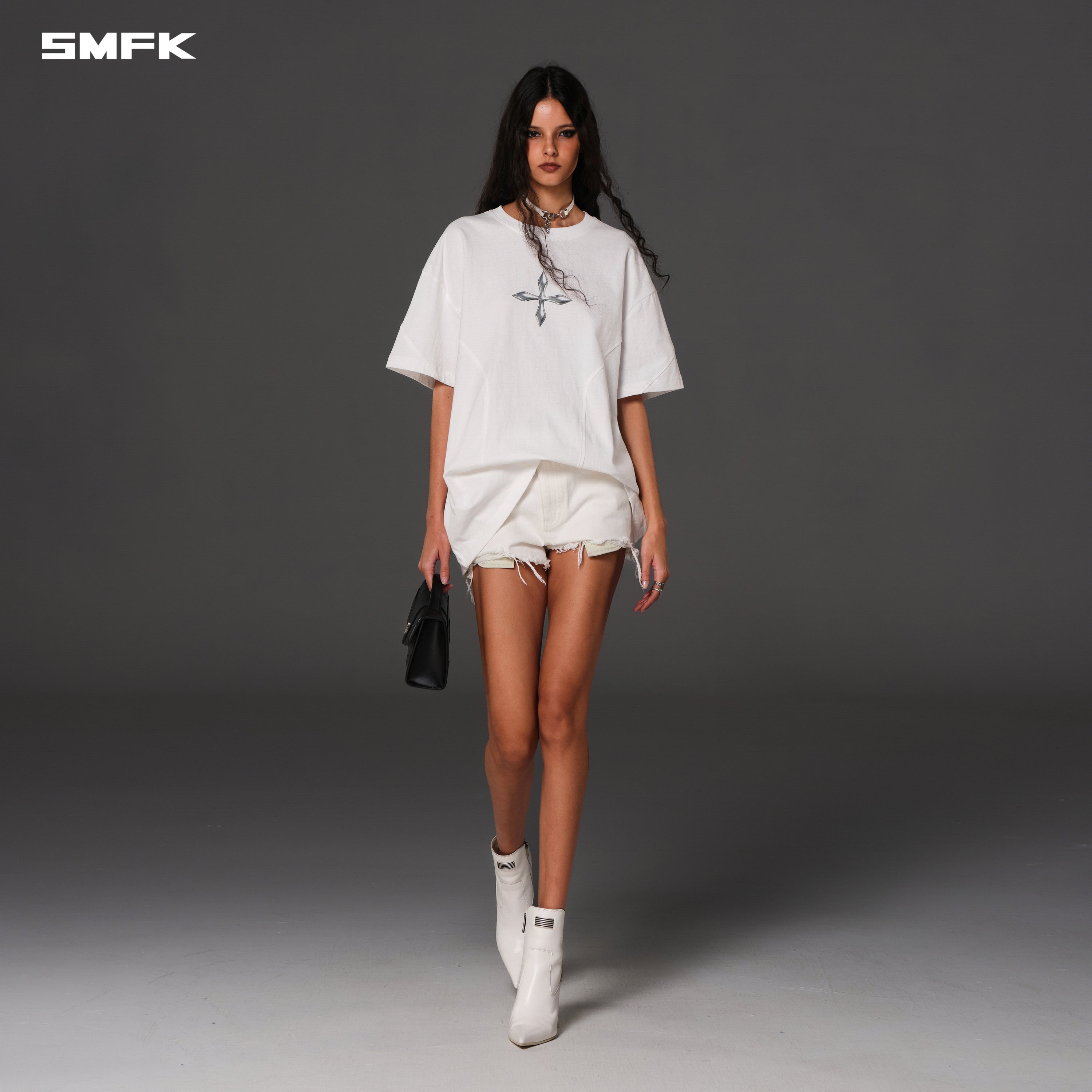 FUTURE REFLECTION LOOSE TEE/COTTON CLOUD WHITE