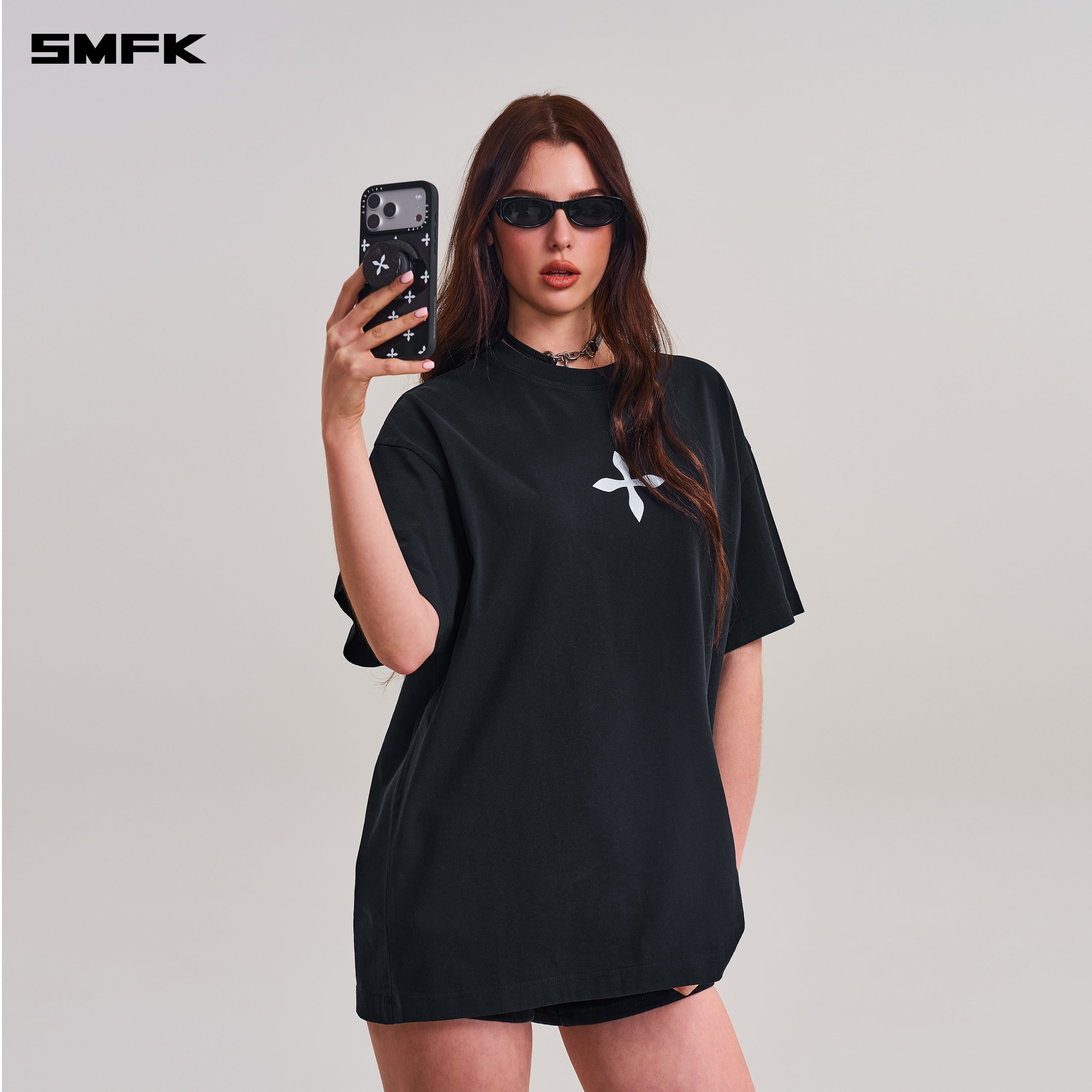 SMFK X CASETiFY COMPASS MAGNETIC SNAPPY GRIP HOLDER BLACK