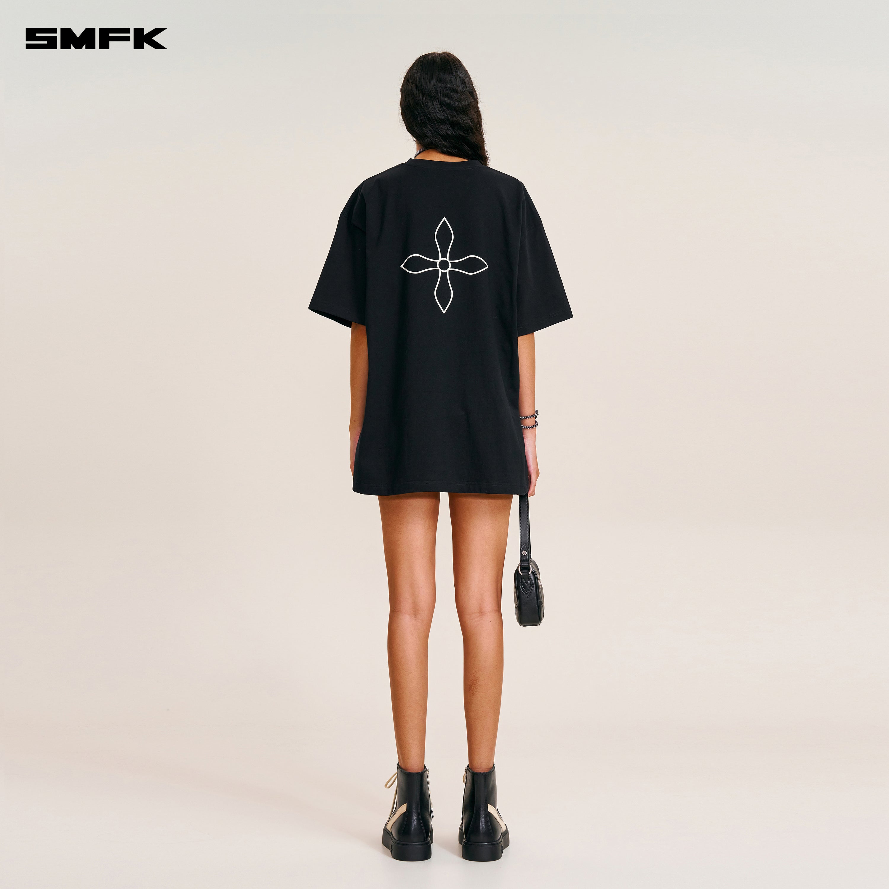VINTAGE COMPASS MODE LOOSE TEE WILD BLACK