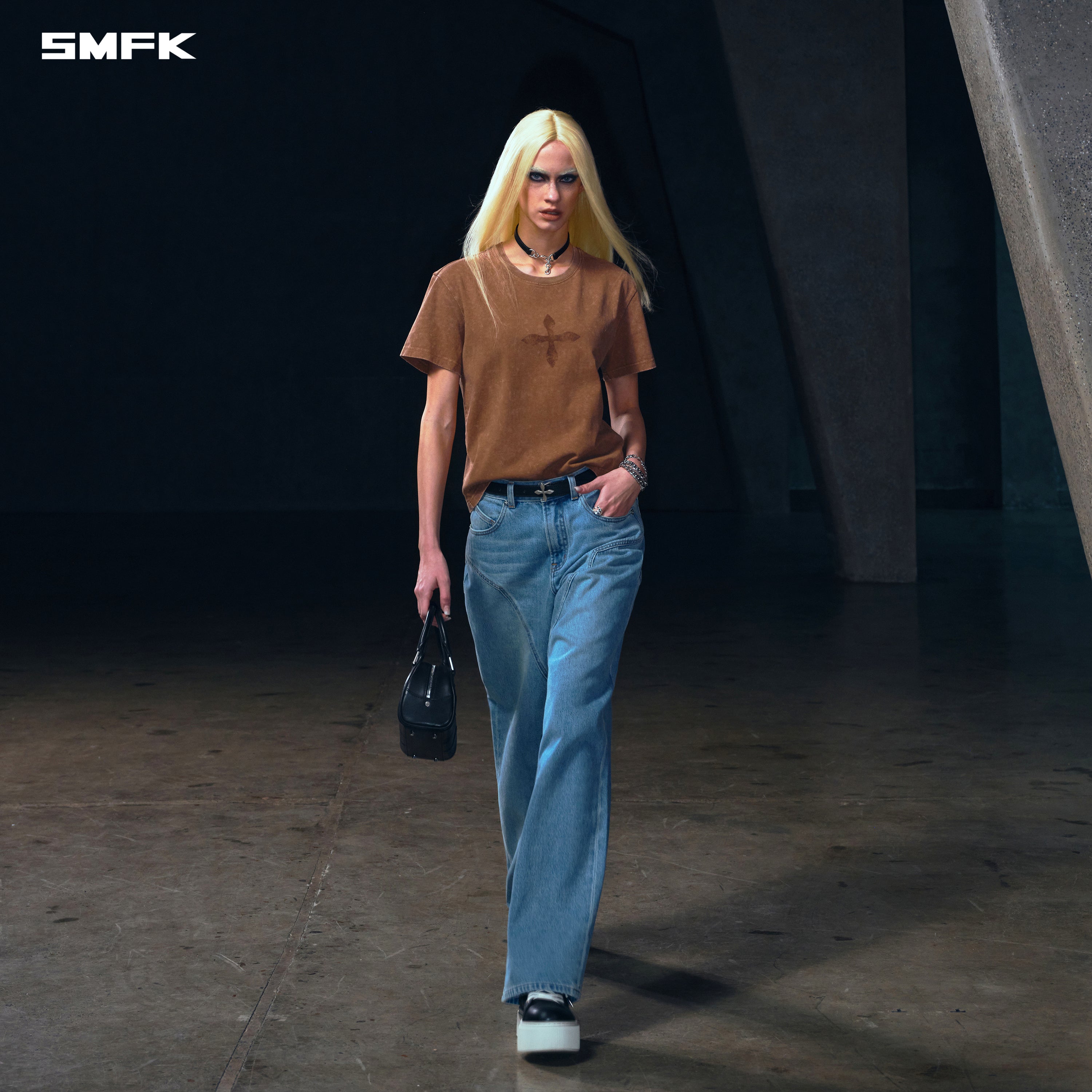 VINTAGE-SAVAGE TEE/STONE WASH VANISH BROWN