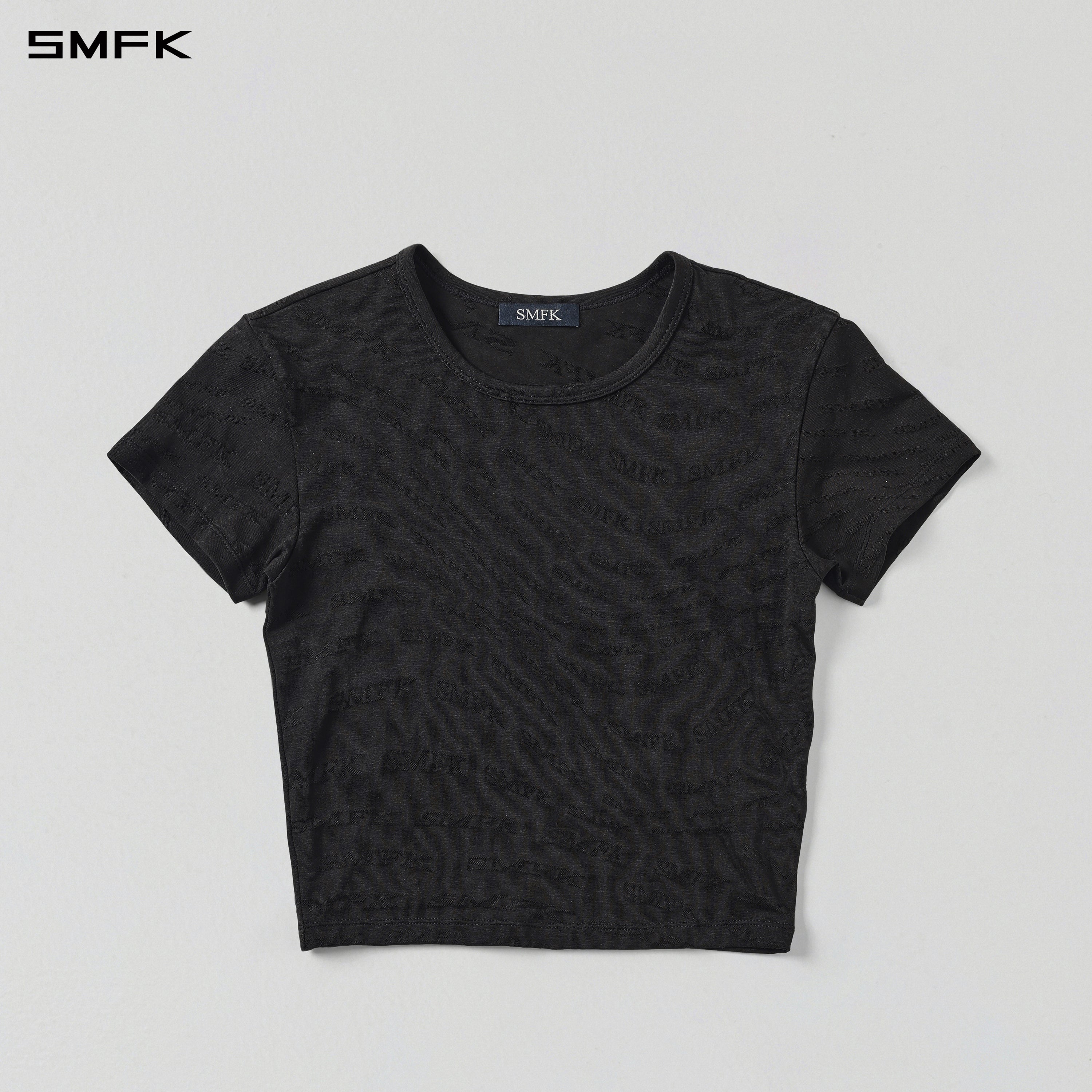 VINTAGE MUSE SLIM TEE/COTTON+NYLON WILD BLACK