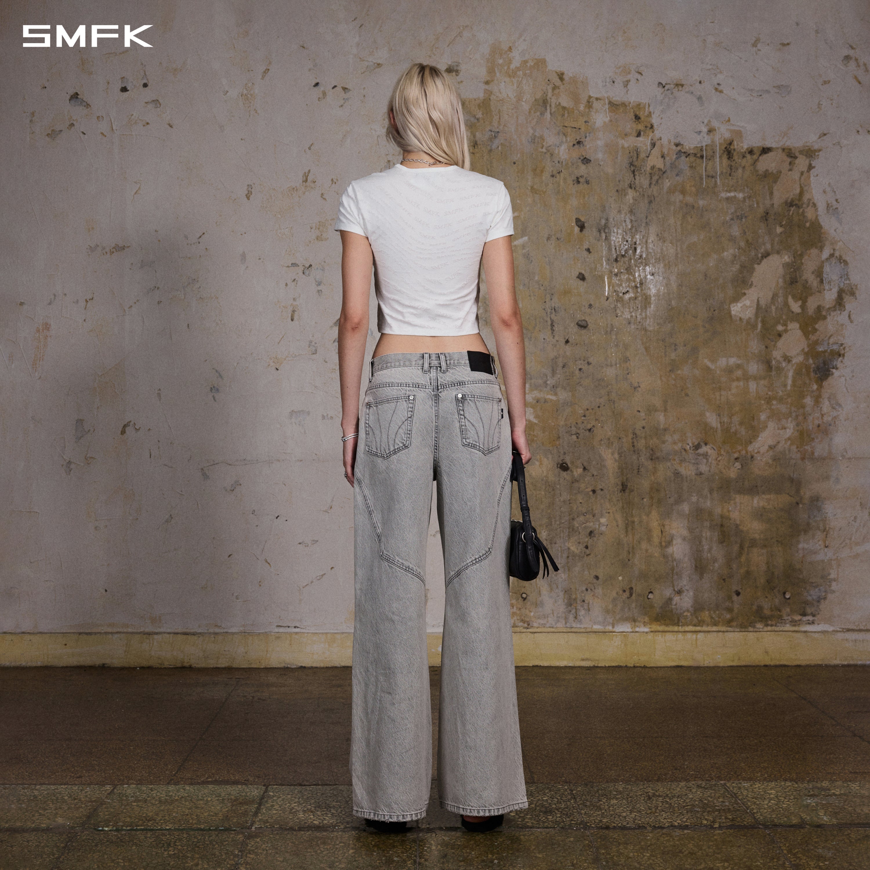 VINTAGE MUSE SLIM TEE/COTTON+NYLON CLOUD WHITE