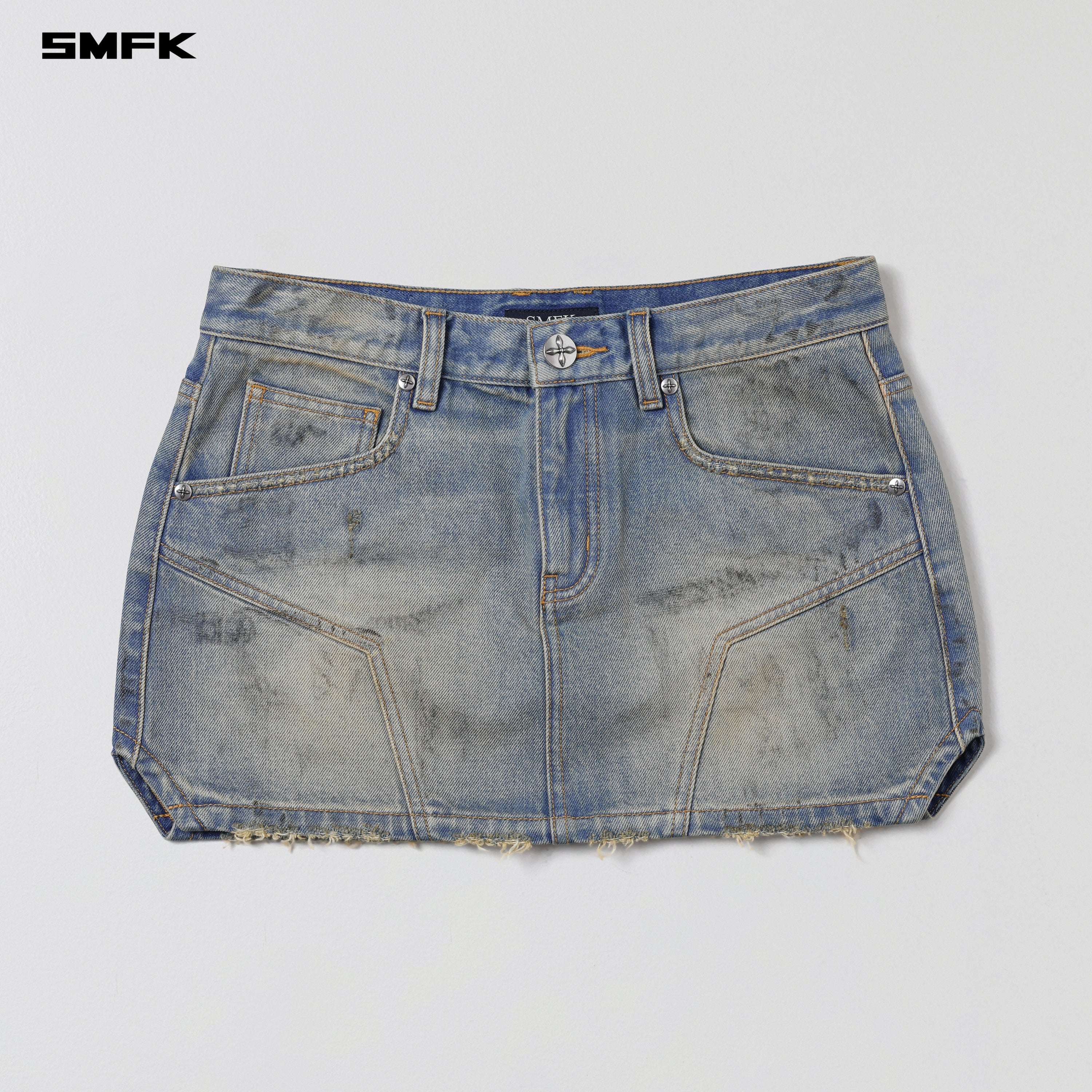 COMPASS MIRAGE MODE DENIM SHORT DRESS LAKE BLUE