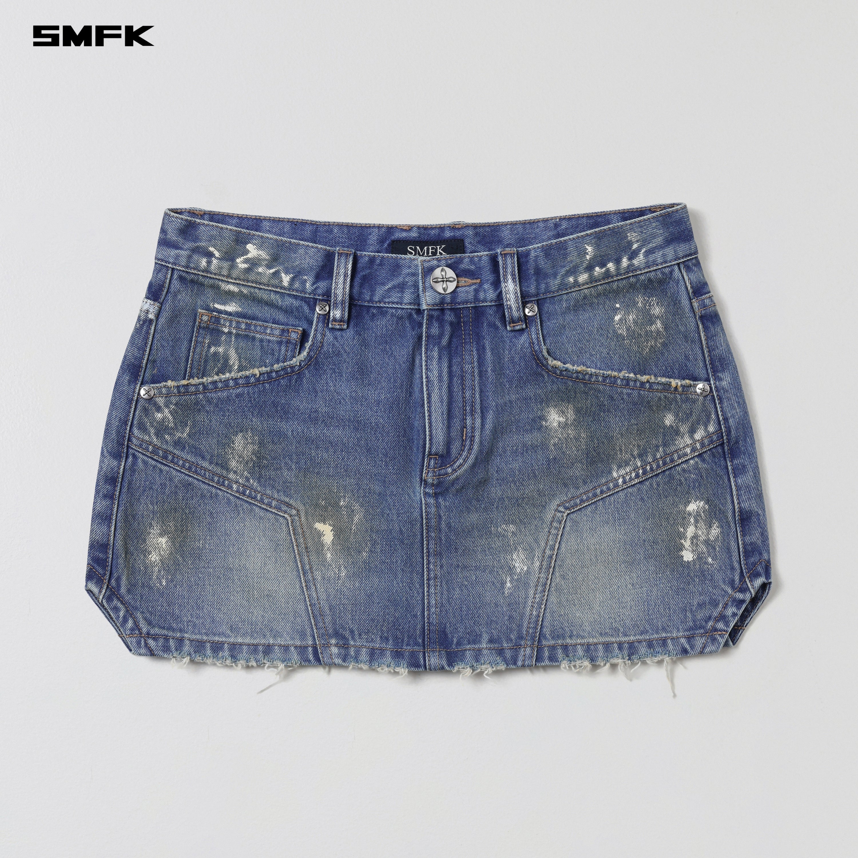 COMPASS MIRAGE MODE DENIM SHORT DRESS MARINE BLUE