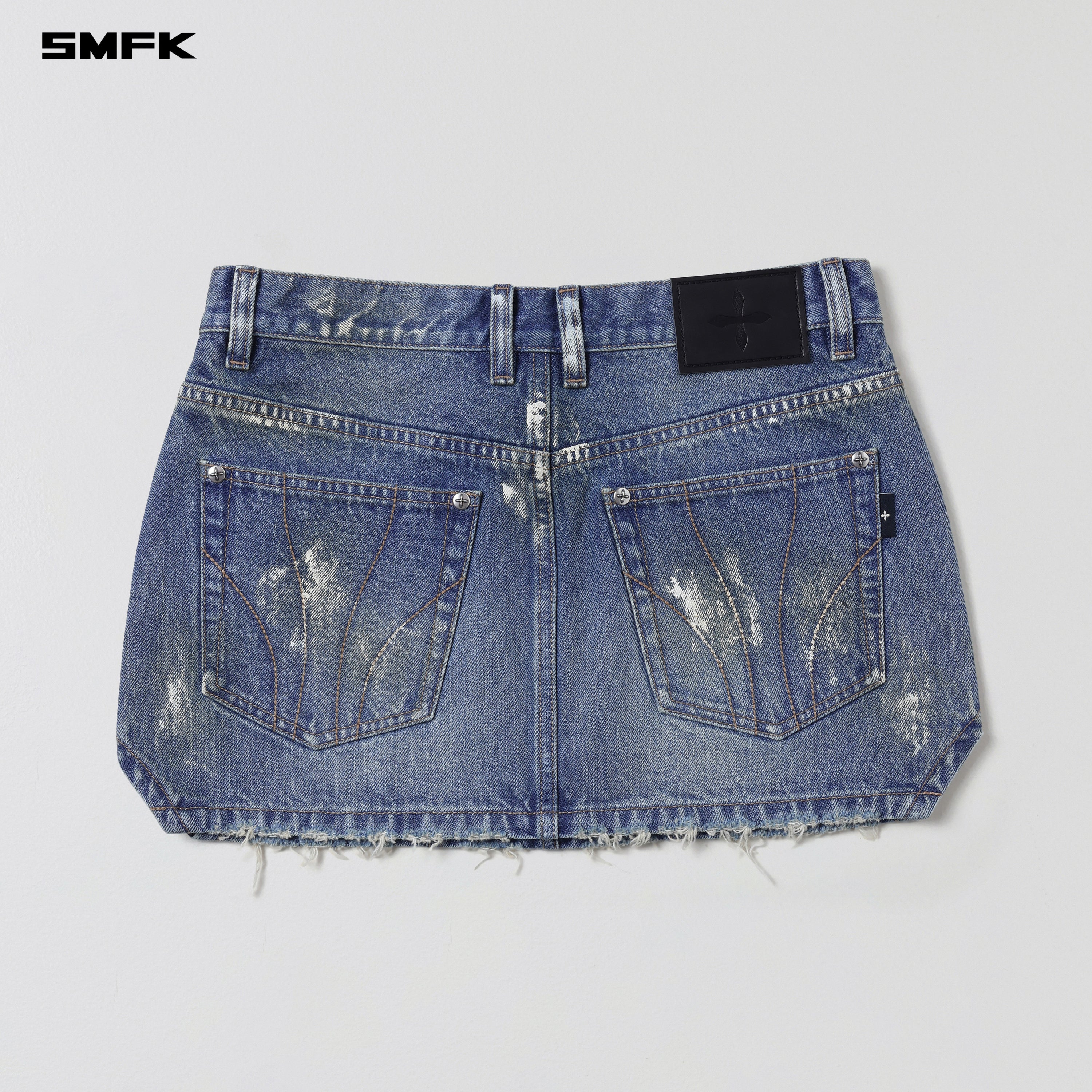 COMPASS MIRAGE MODE DENIM SHORT DRESS MARINE BLUE