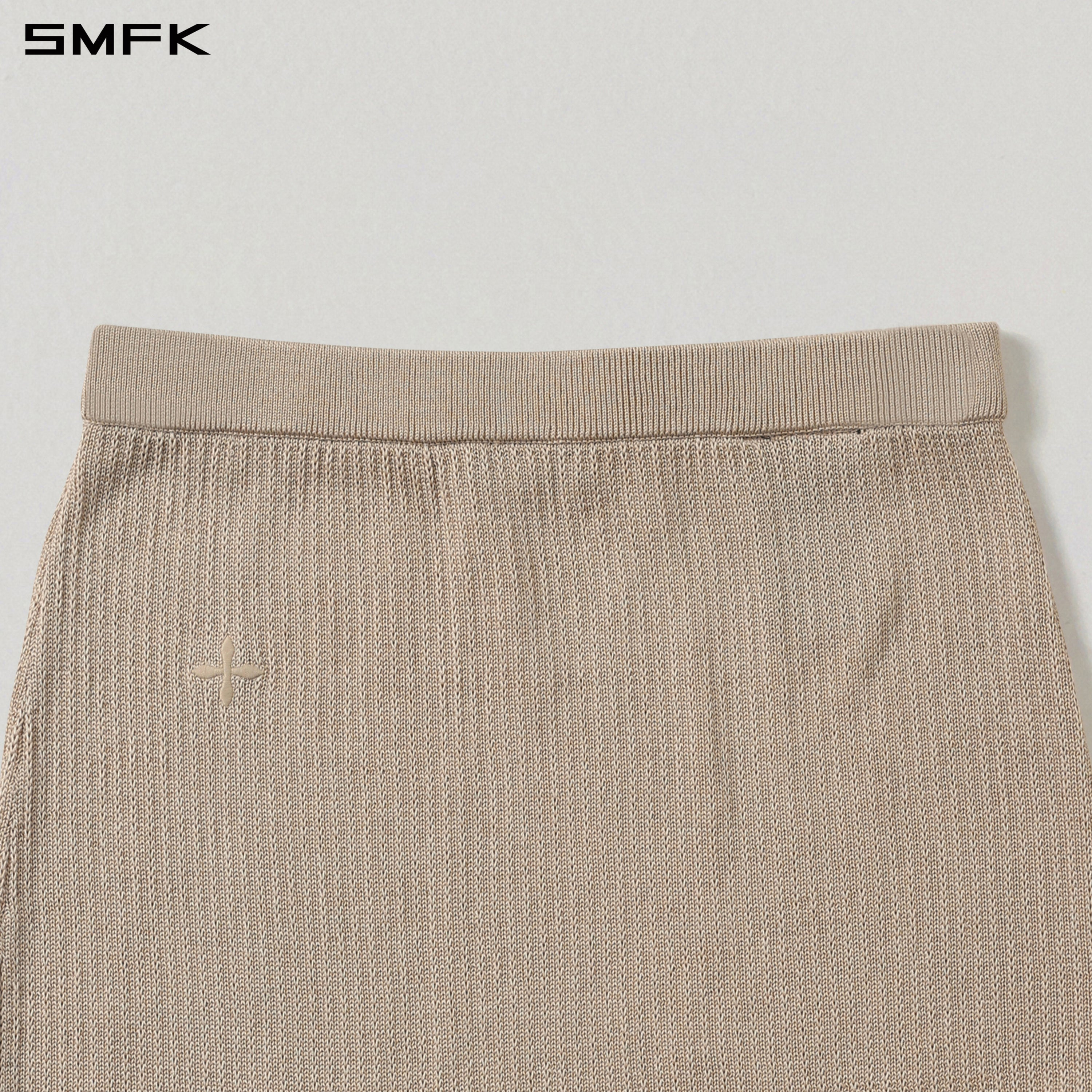MYTH AEOLUS ASYMMETRY KNIT EVENING SHORT DRESS/TENCEL+SILK FRESH SKIN