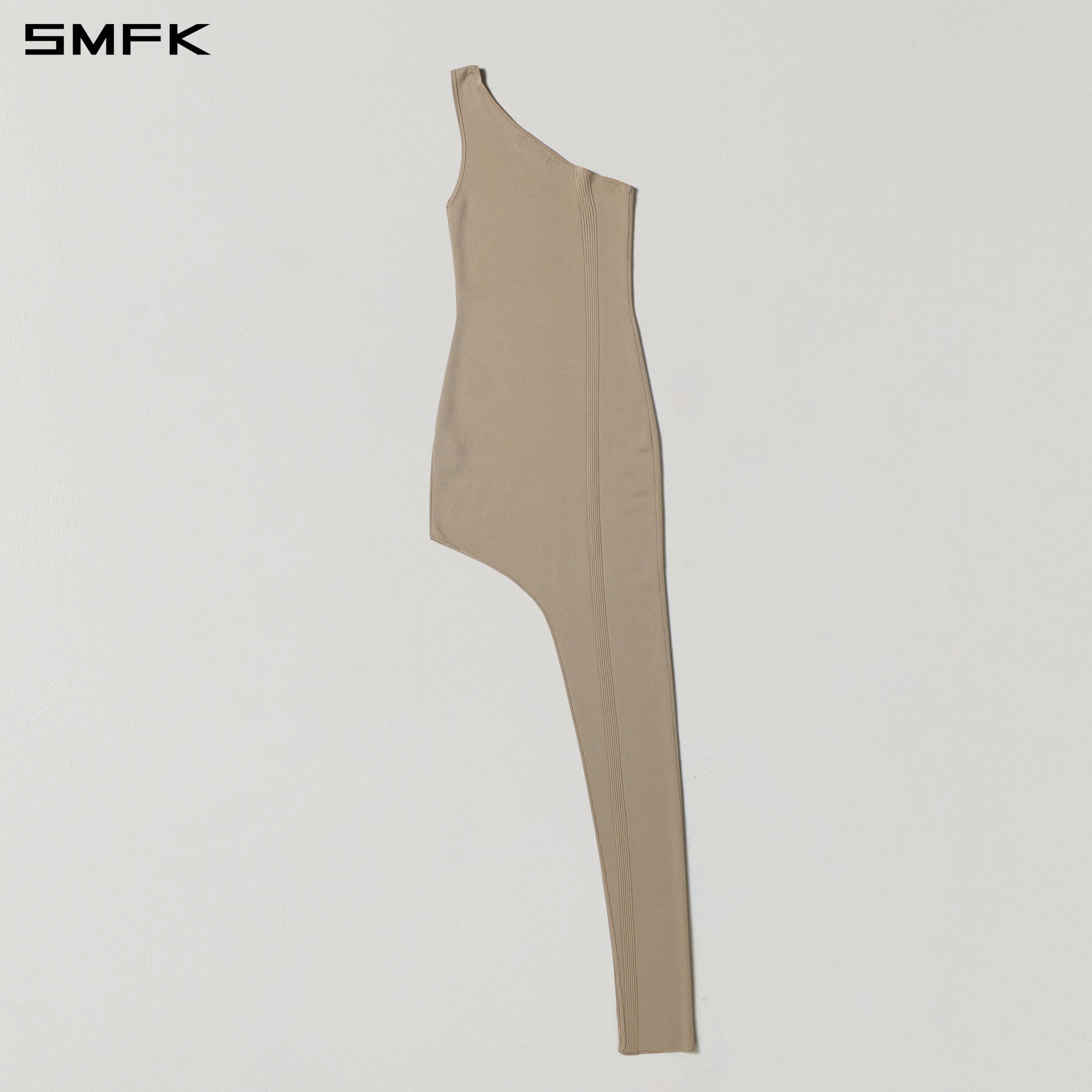 MYTH AEOLUS ASYMMETRY KNIT EVENING DRESS/TENCEL+SILK FRESH SKIN