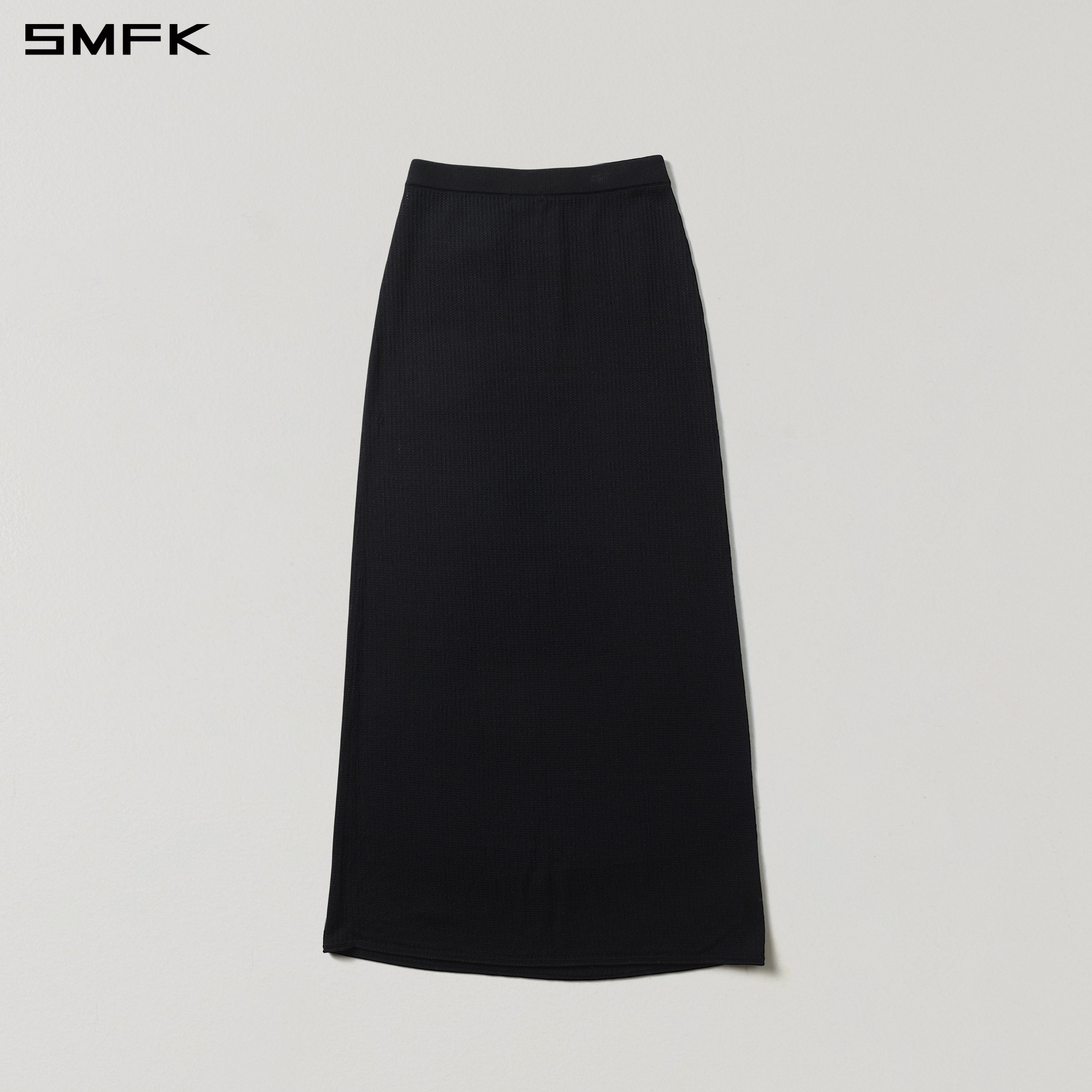 MYTH SEER STRT KNIT LONG DRESS/TENCEL+SILK WILD BLACK