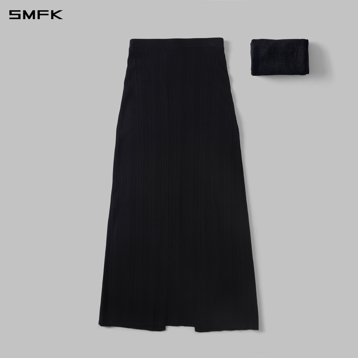MYTH SIREN EVENING SLIM KNIT DRESS/LENZING TENCEL+SILK+COTTON WILD BLACK