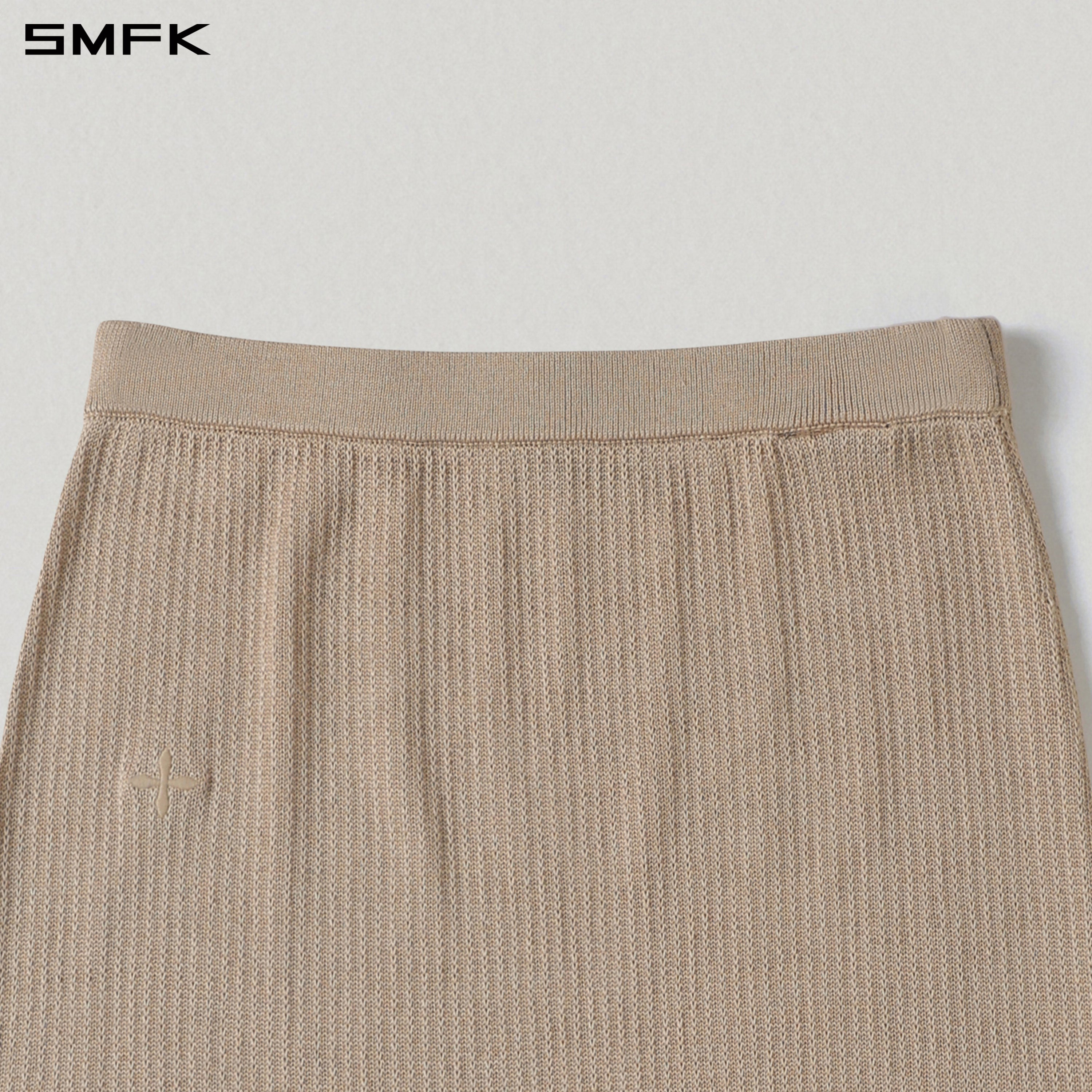 MYTH SEER STRT KNIT LONG DRESS/TENCEL+SILK FRESH SKIN