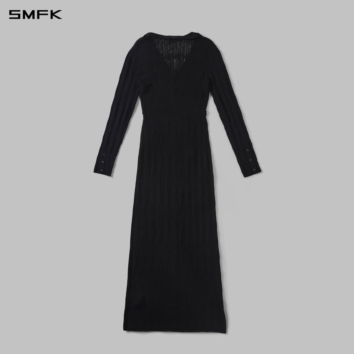 MYTH AEOLUS KNIT ROBE DRESS/METALLIC YARN AURORA BLACK