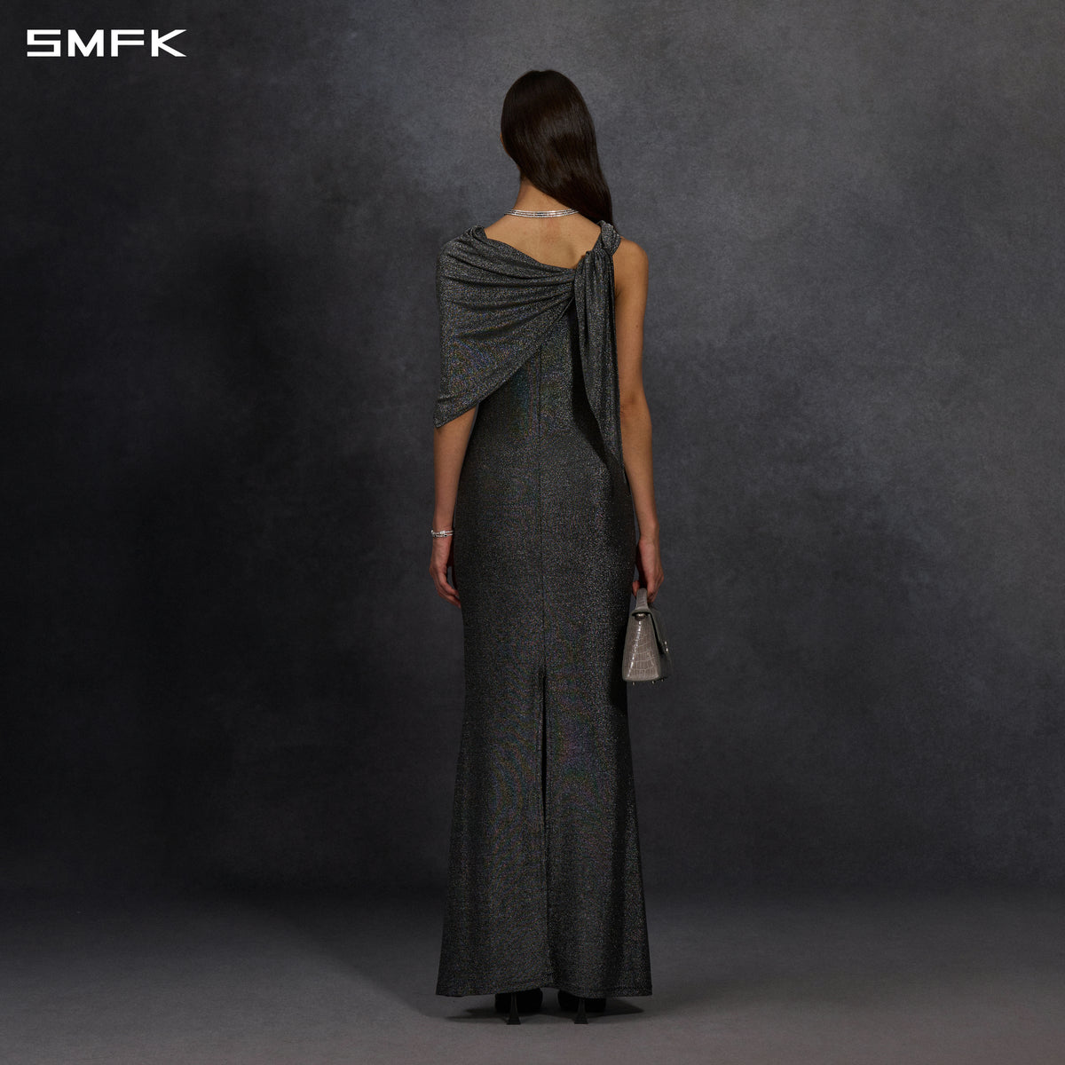 MYTH AEOLUS PHANTOM VEST EVENING DRESS/POLYAMIDE + POLYESTER FILM FIBER STARLIGHT SILVER