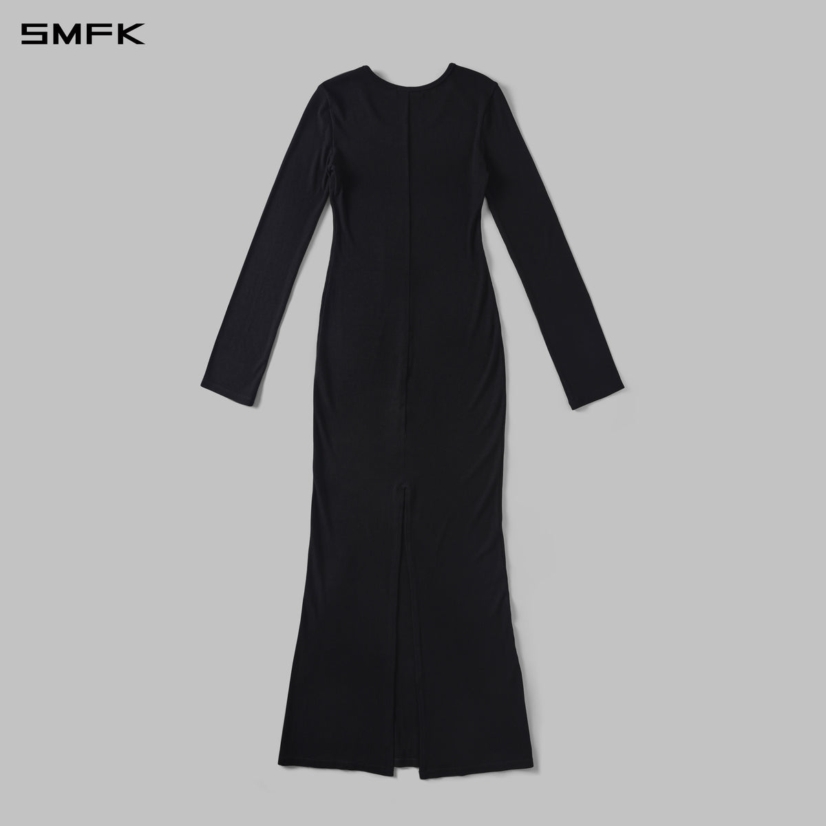 MYTH AEOLUS PHANTOM EVENING DRESS/ACETATE+VISCOSE+ACRYLIC+SPANDEX+WOOL MIDNIGHT BLACK
