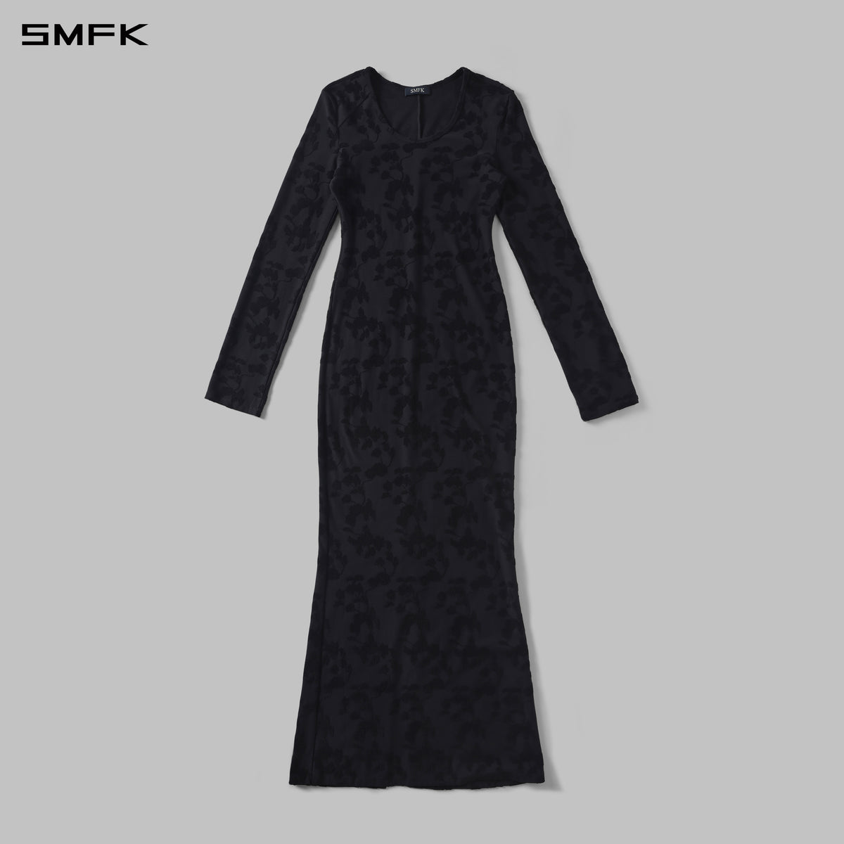 MYTH AEOLUS PHANTOM EVENING DRESS/MODAL+WOOL BLACK MAGNOLIA