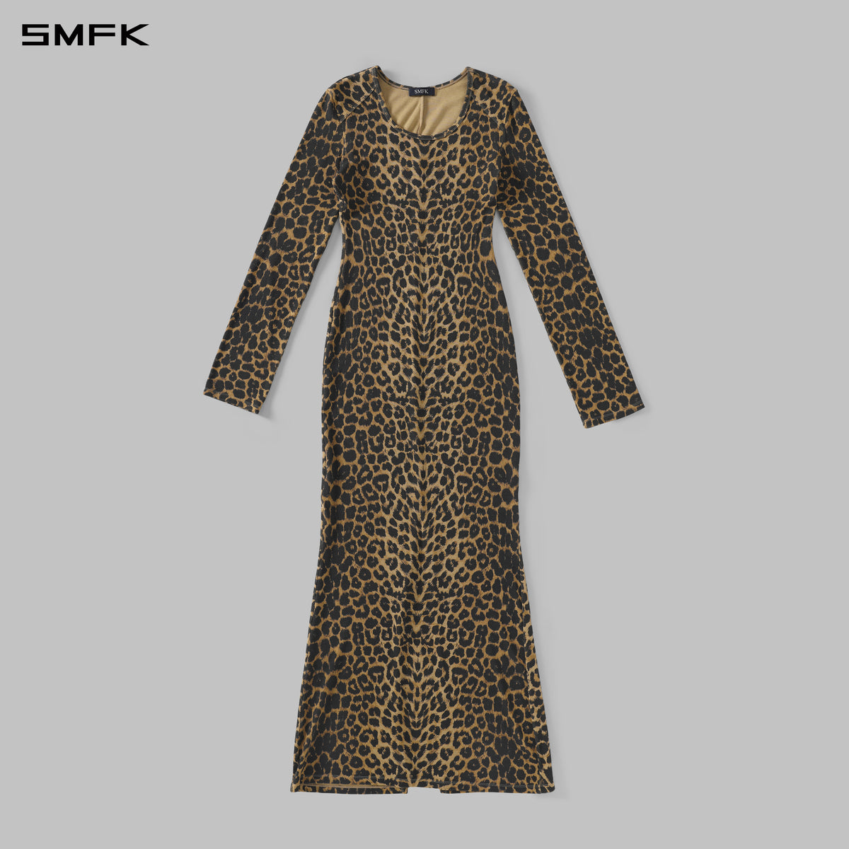 MYTH AEOLUS PHANTOM EVENING DRESS/ACETATE LEOPARD PRINT