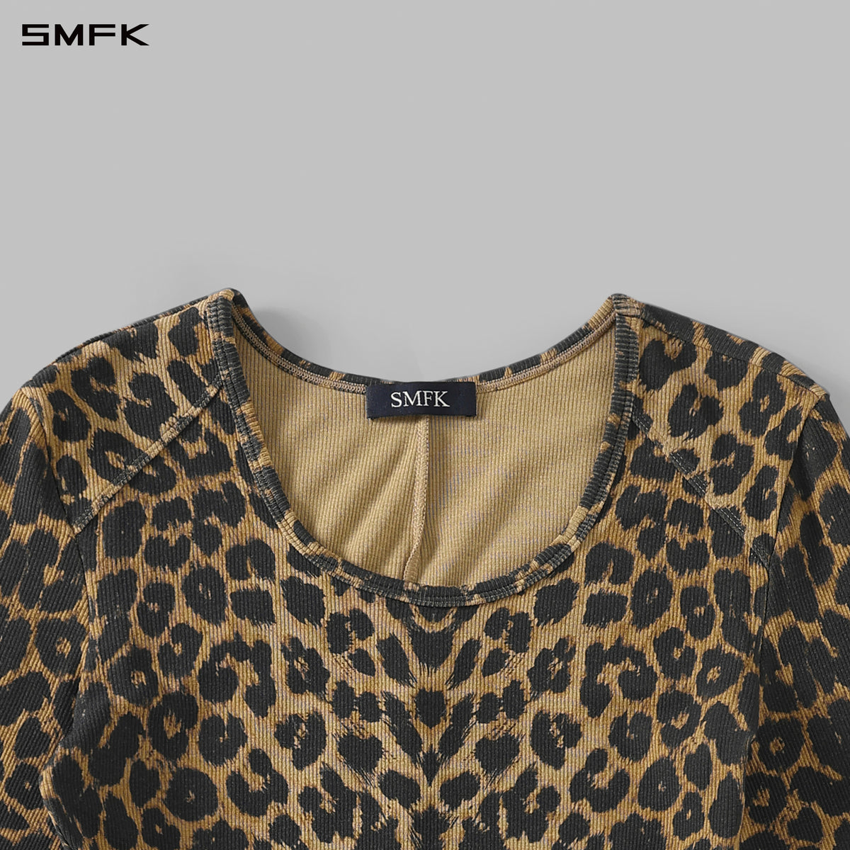 MYTH AEOLUS PHANTOM EVENING DRESS/ACETATE LEOPARD PRINT