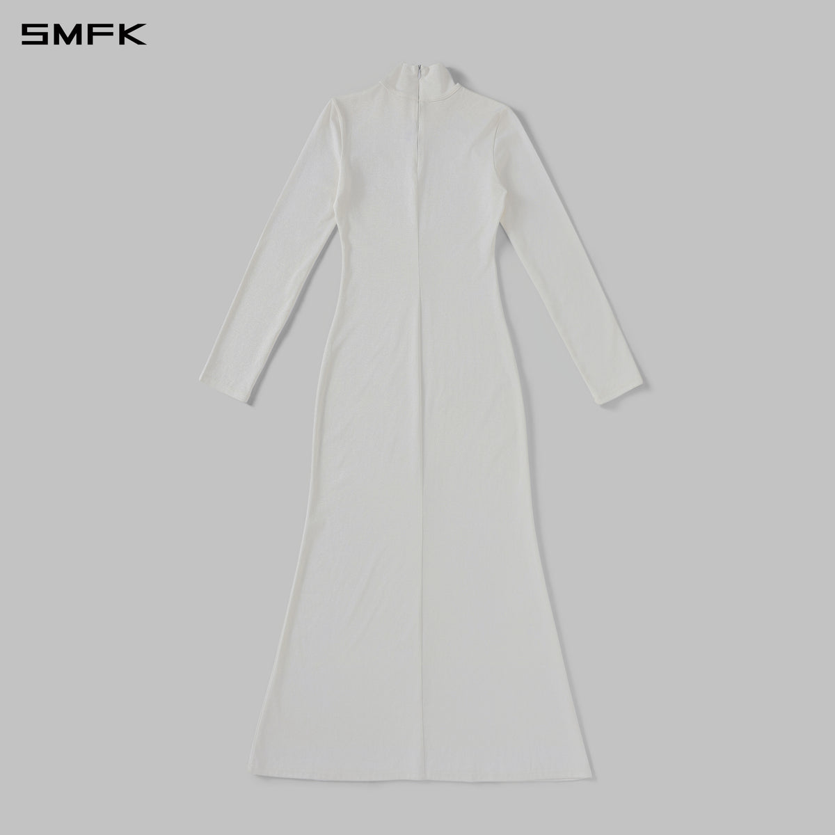 MYTH AEOLUS HIGH COLLAR EVENING DRESS/LENZING TENCEL+COTTON CLOUD WHITE