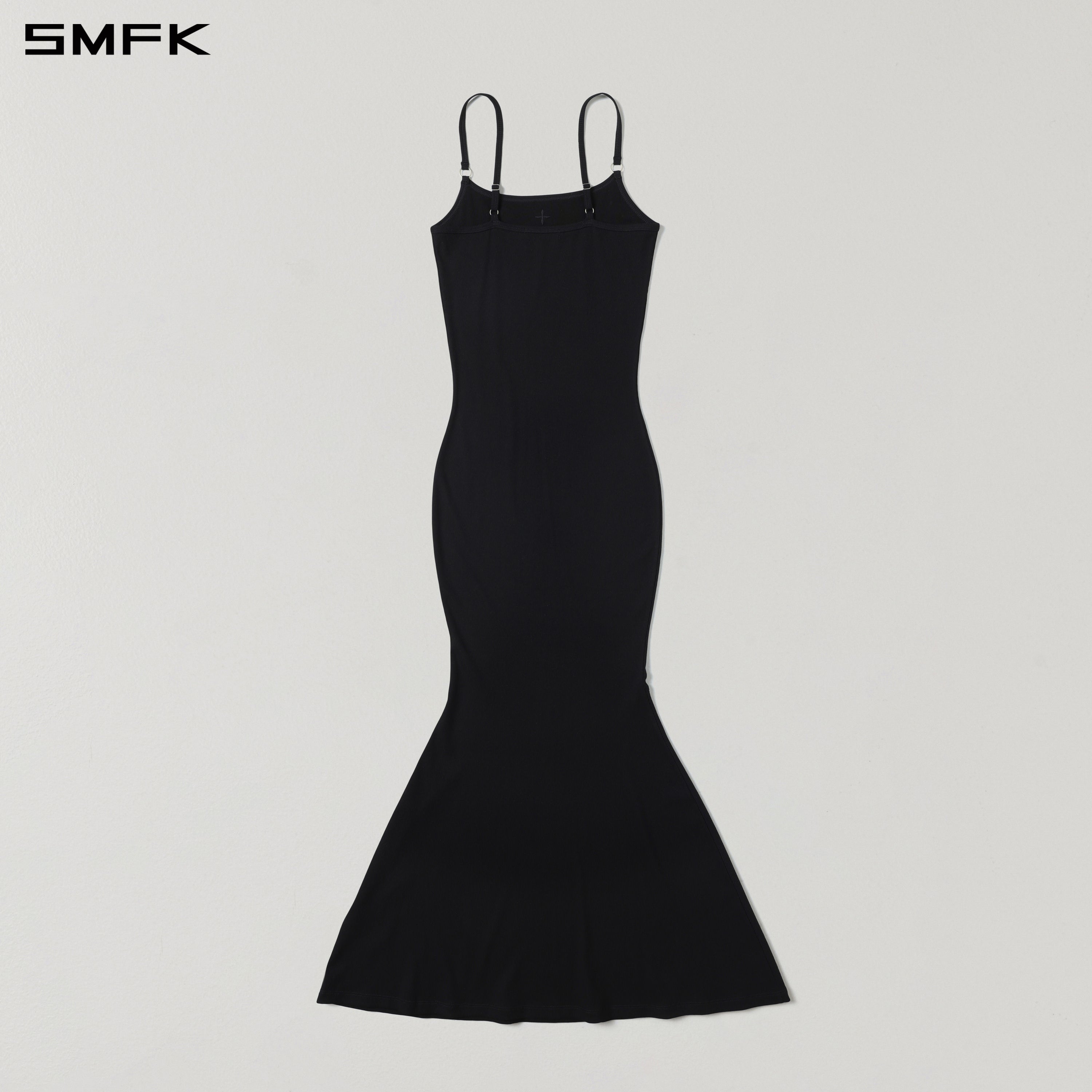 VINTAGE NOMADIC SILK CAMISOLE LONG DRESS/SILK+COTTON WILD BLACK