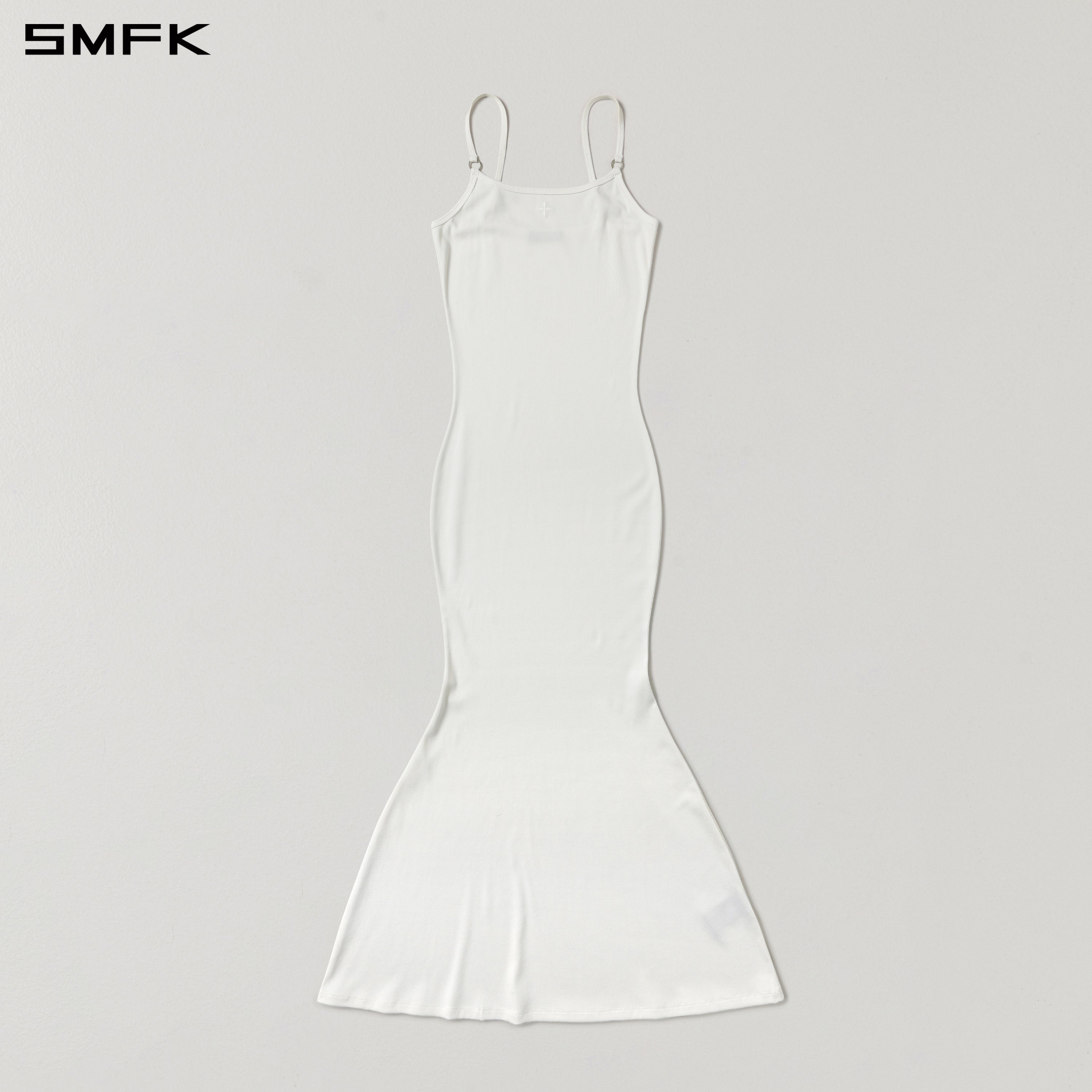 VINTAGE NOMADIC SILK CAMISOLE LONG DRESS/SILK+COTTON CLOUD WHITE