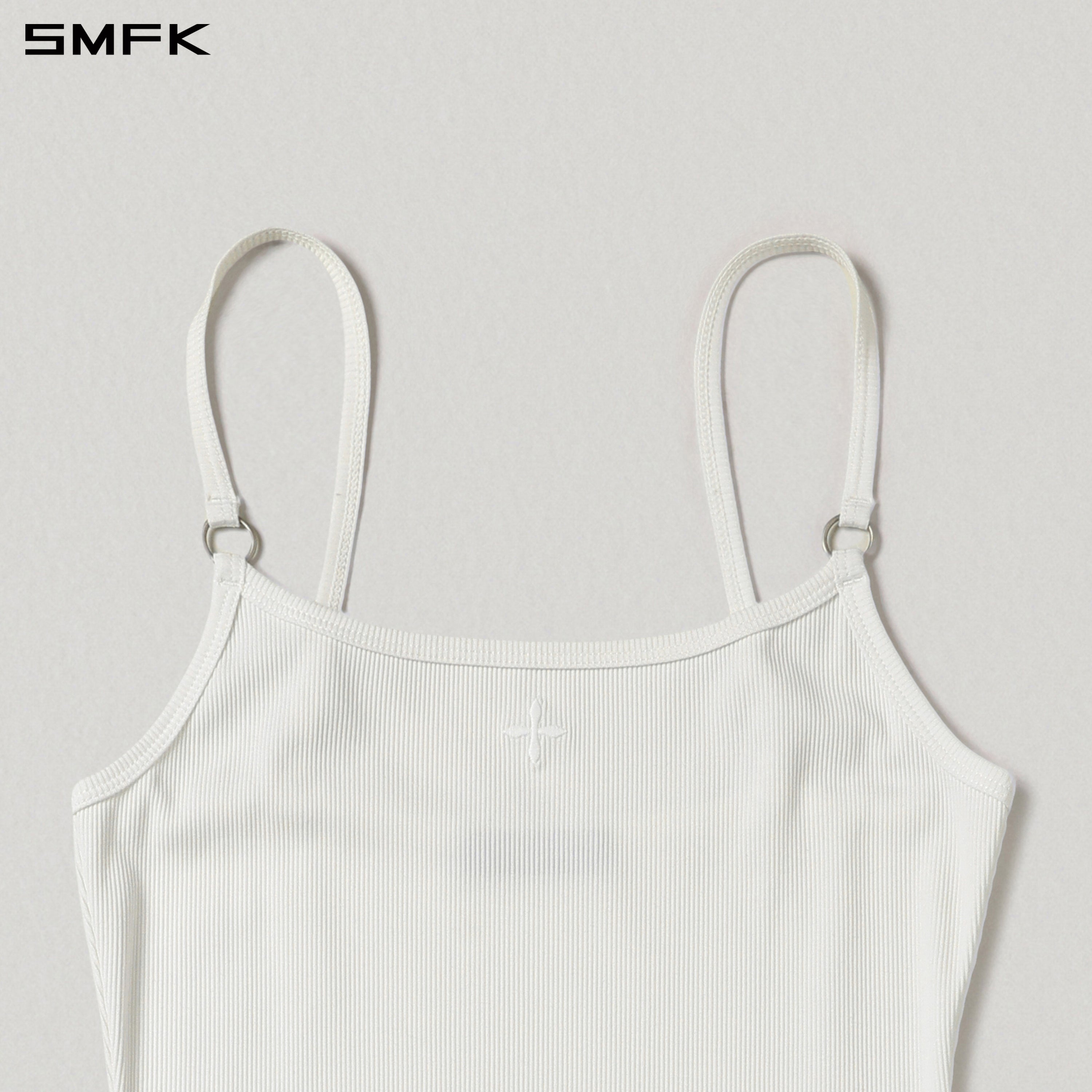 VINTAGE NOMADIC SILK CAMISOLE LONG DRESS/SILK+COTTON CLOUD WHITE
