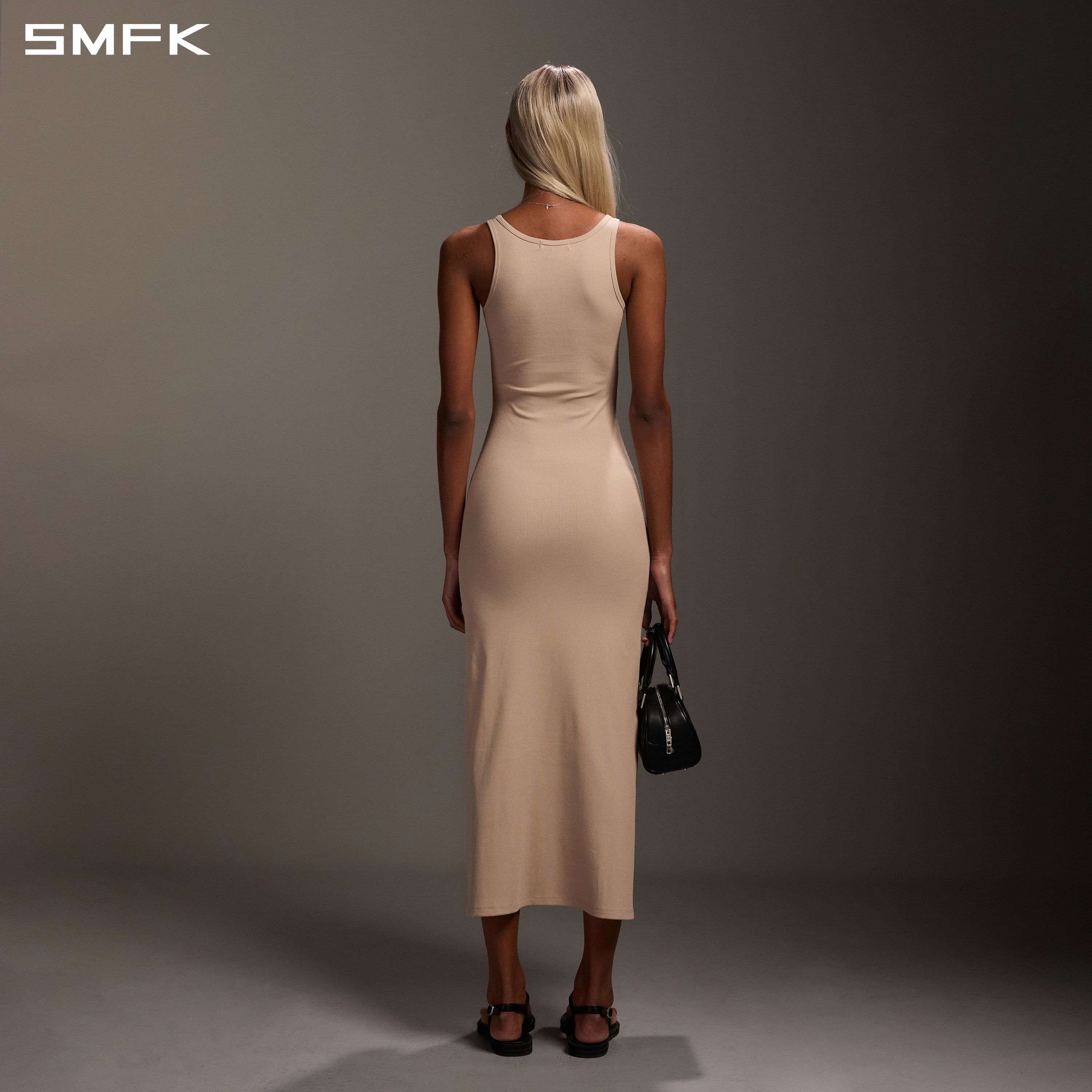 VINTAGE NOMADIC SILK TANK LONG DRESS/SILK+COTTON FRESH SKIN