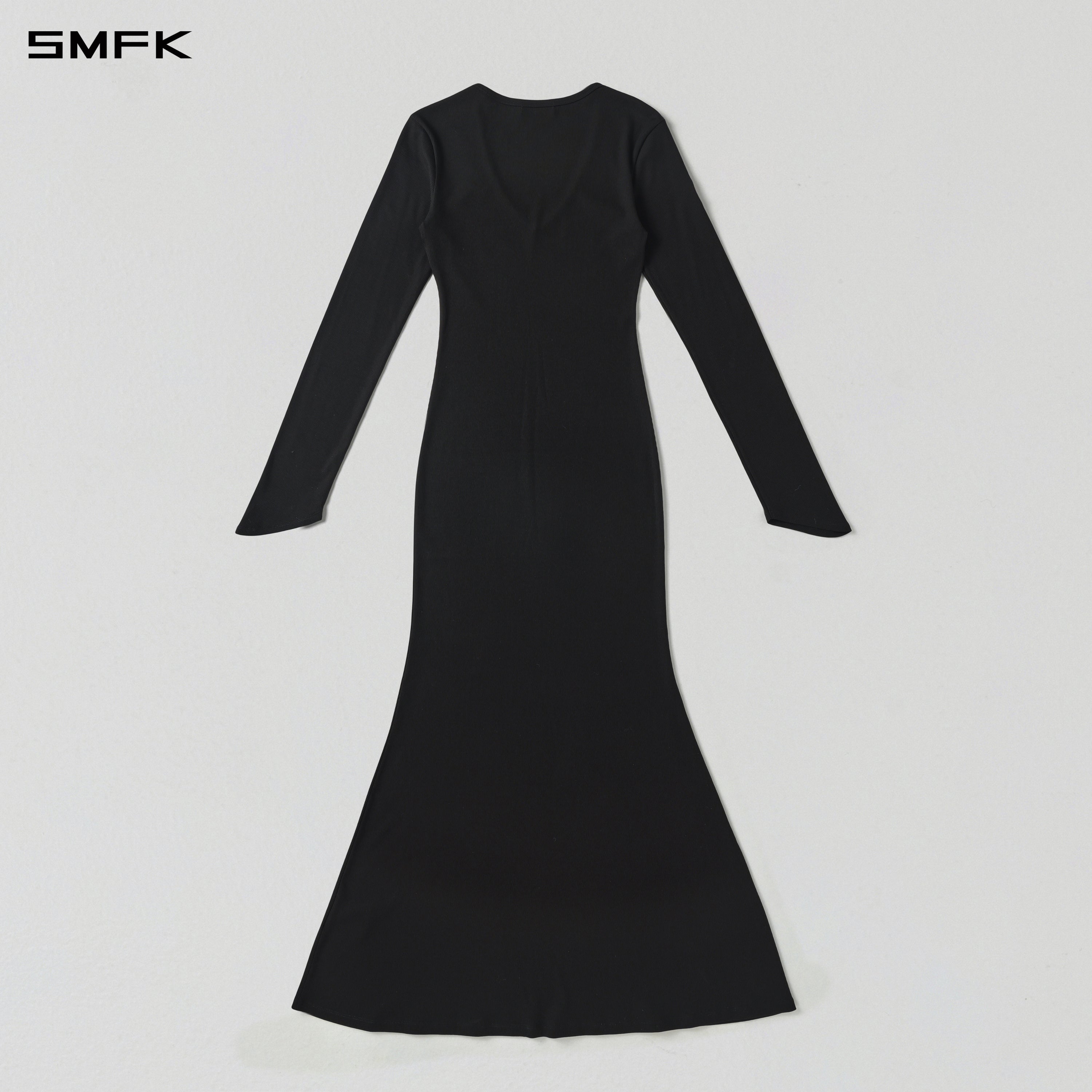 VINTAGE NOMADIC DIVA EVENING LONG DRESS/SILK+COTTON WILD BLACK