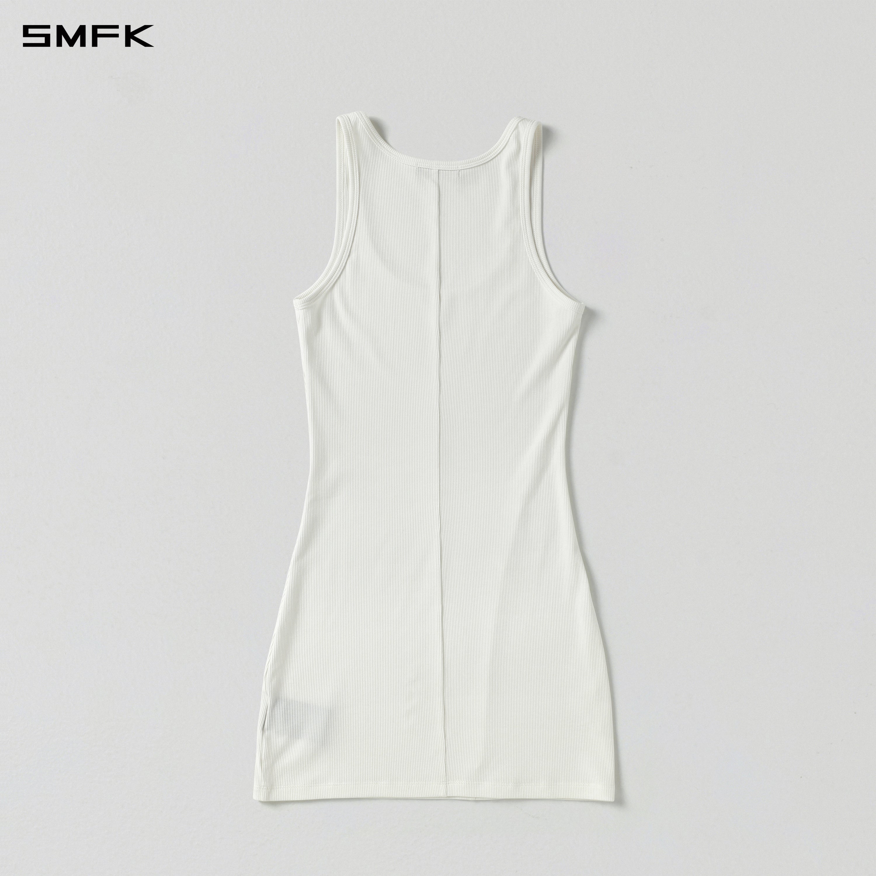 VINTAGE NOMADIC SILK TANK SHORT DRESS/SILK+COTTON CLOUD WHITE