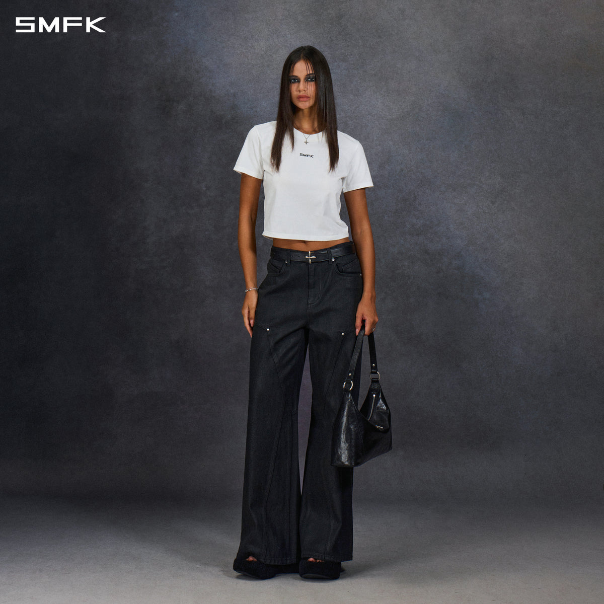 PERMANENT SLIM LETTER T-SHIRT/COMBED COTTON/W CLOUD WHITE